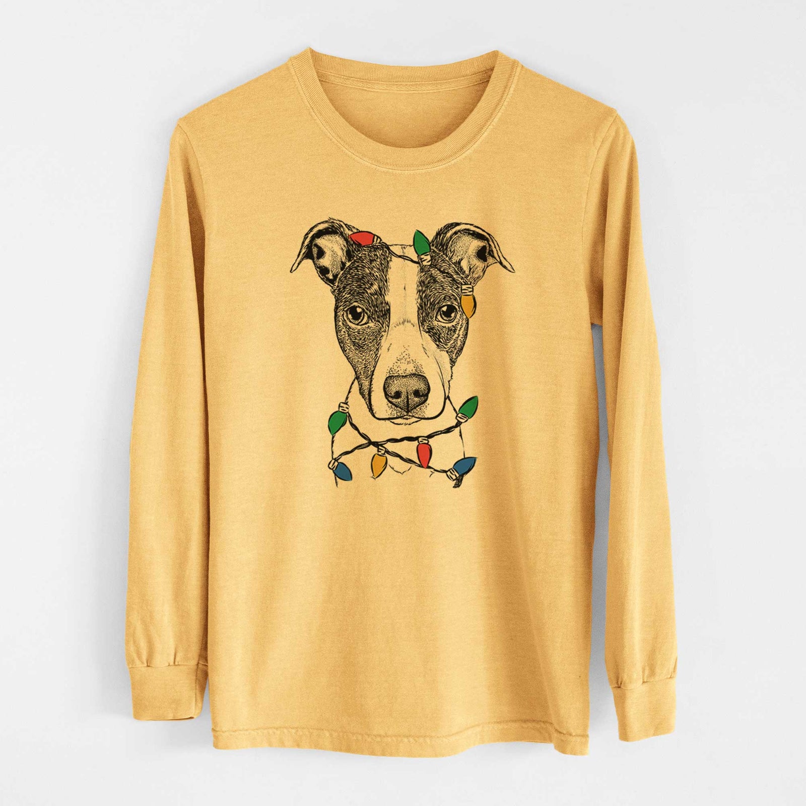 Christmas Lights Roxy the Bo Jack - Heavyweight 100% Cotton Long Sleeve