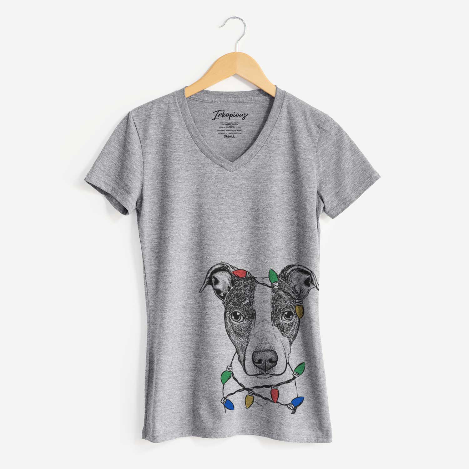 Christmas Lights Roxy the Bo Jack - Women's V-neck Shirt