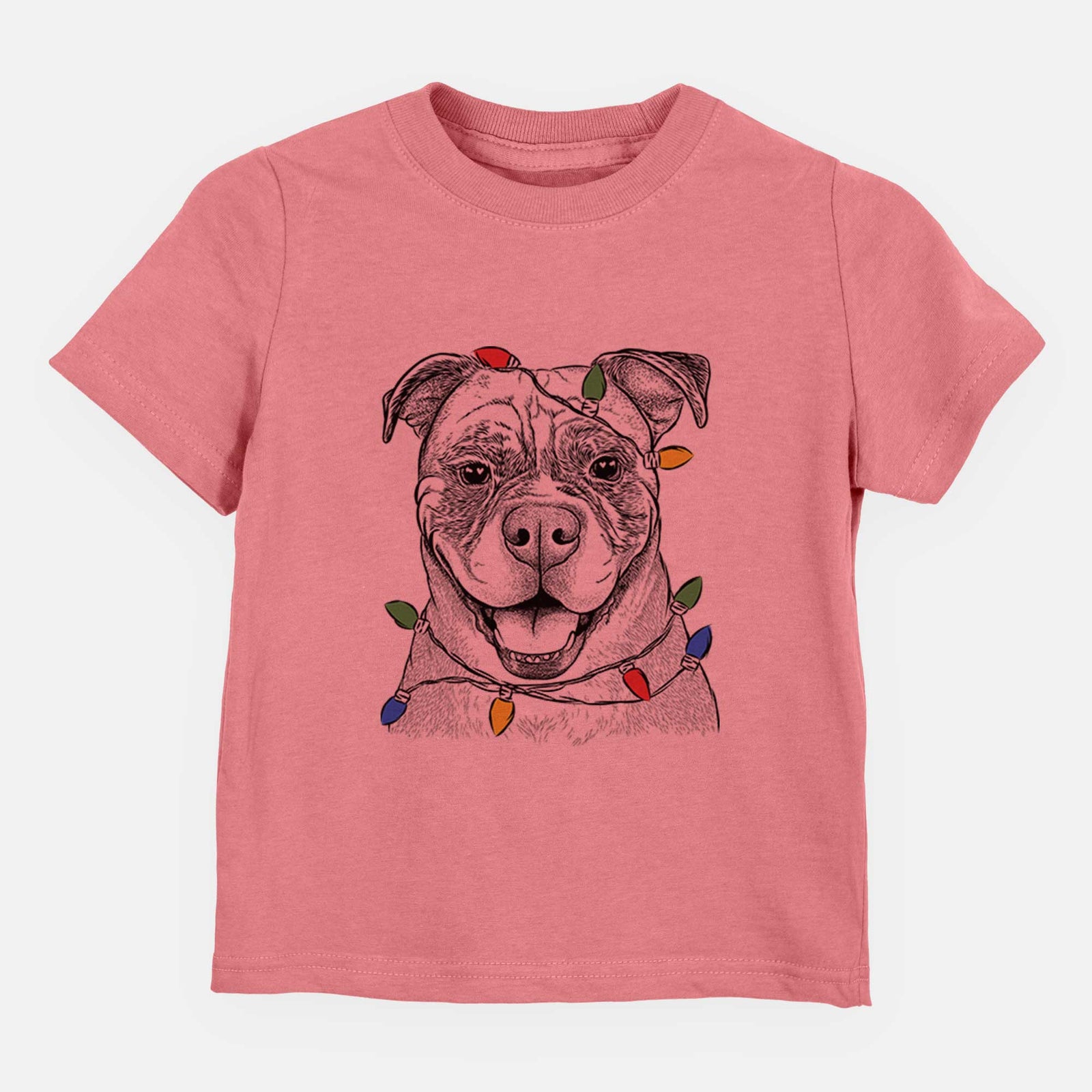Christmas Lights Rufus the American Bulldog - Kids/Youth/Toddler Shirt