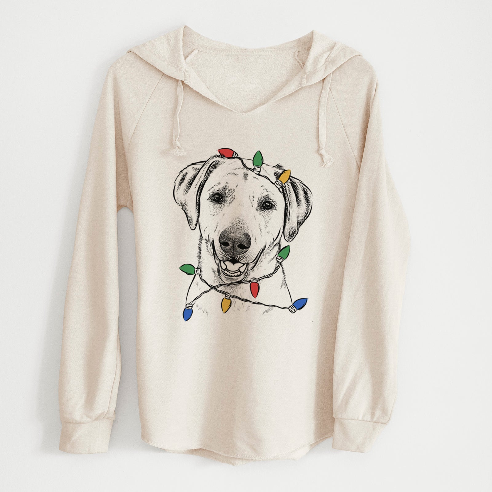 Christmas Lights Rusty the Labrador Retriever - Cali Wave Hooded Sweatshirt