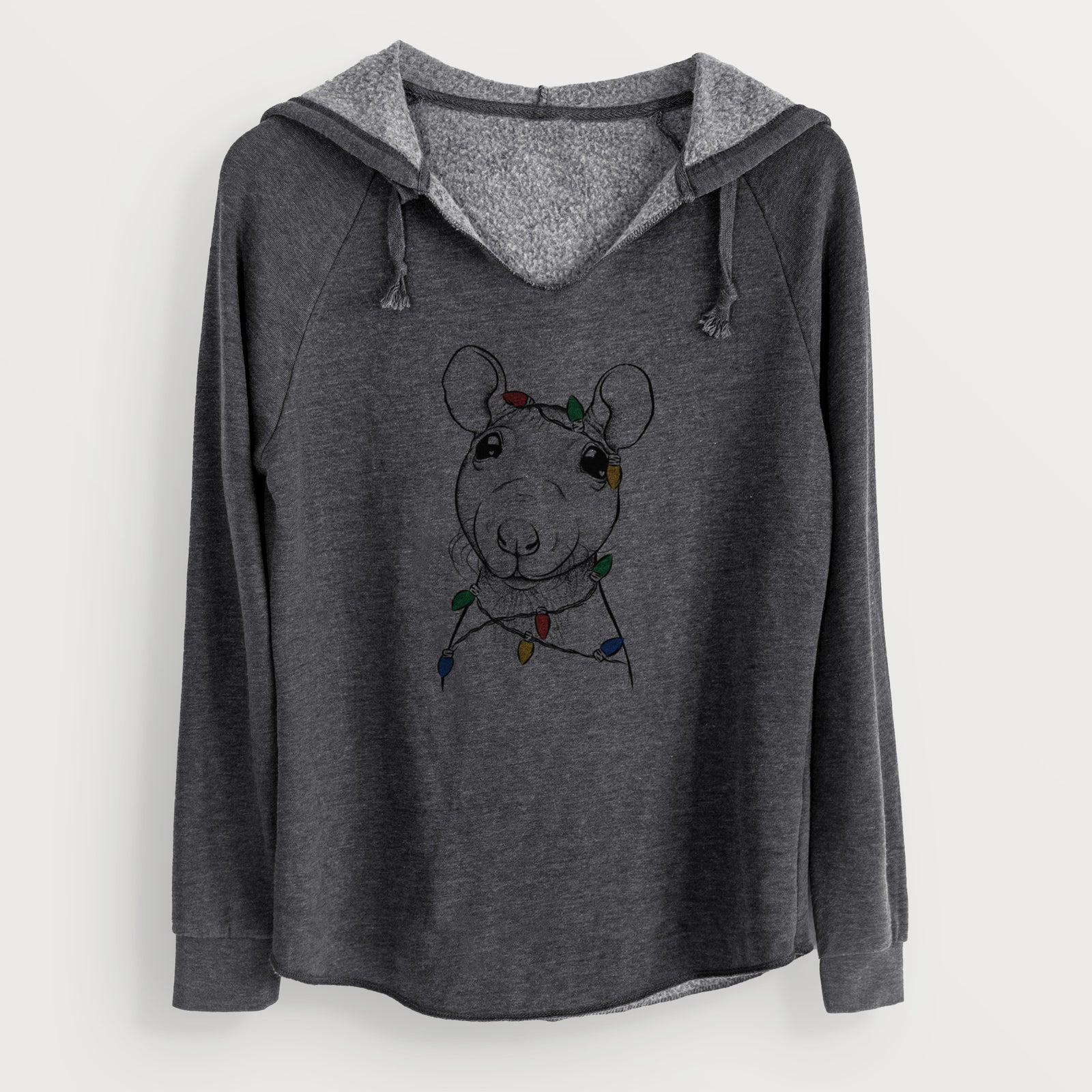 Christmas Lights Ruthie the Hairless Rat - Cali Wave Hooded Sweatshirt