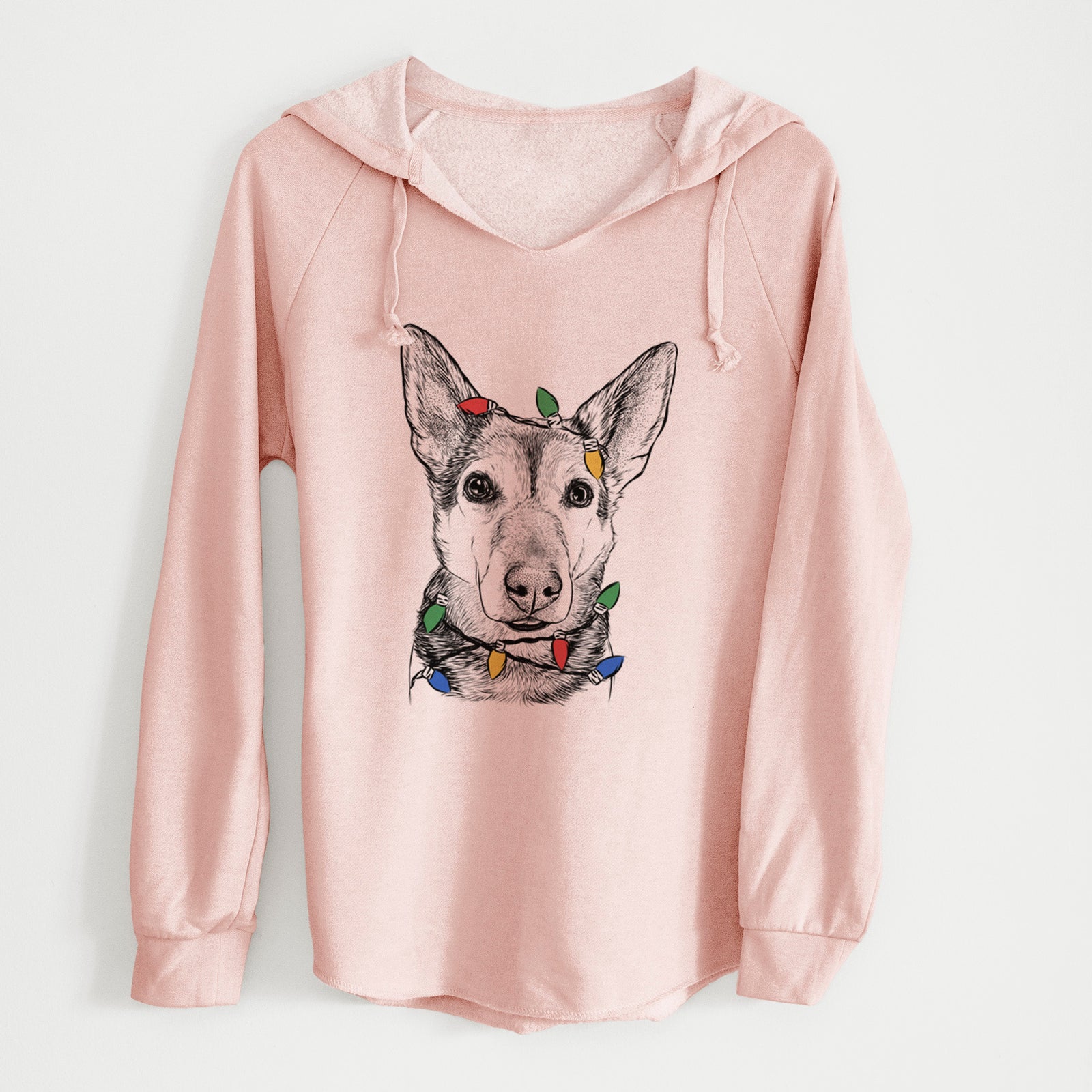 Christmas Lights Sammie the Mixed Breed - Cali Wave Hooded Sweatshirt