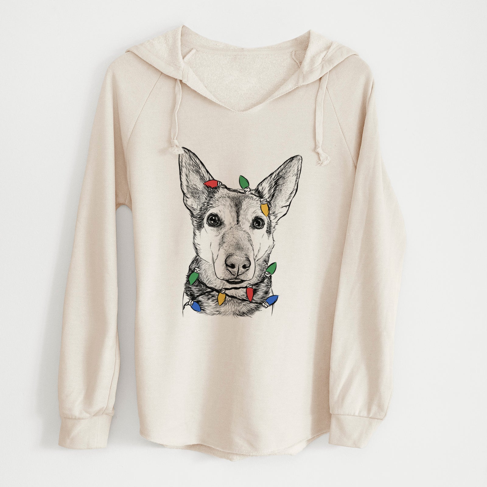 Christmas Lights Sammie the Mixed Breed - Cali Wave Hooded Sweatshirt