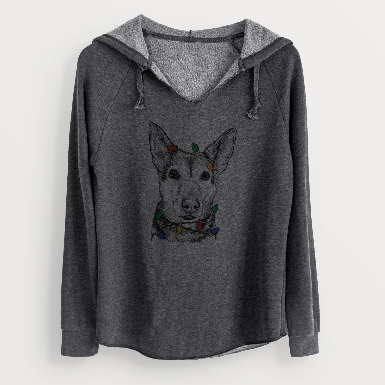 Christmas Lights Sammie the Mixed Breed - Cali Wave Hooded Sweatshirt