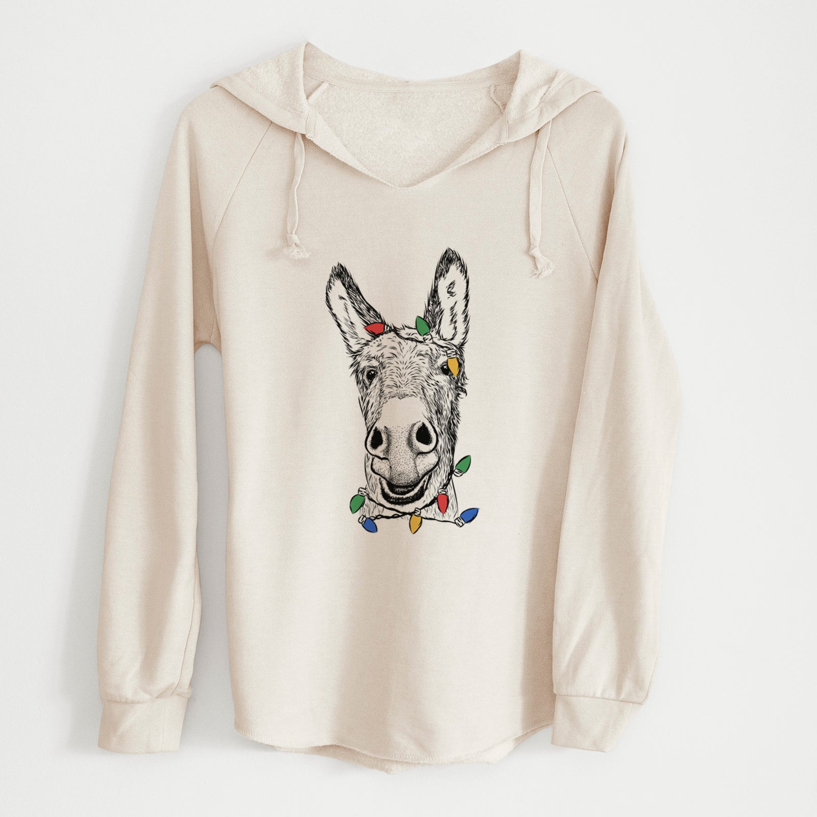 Christmas Lights Samule the Donkey - Cali Wave Hooded Sweatshirt