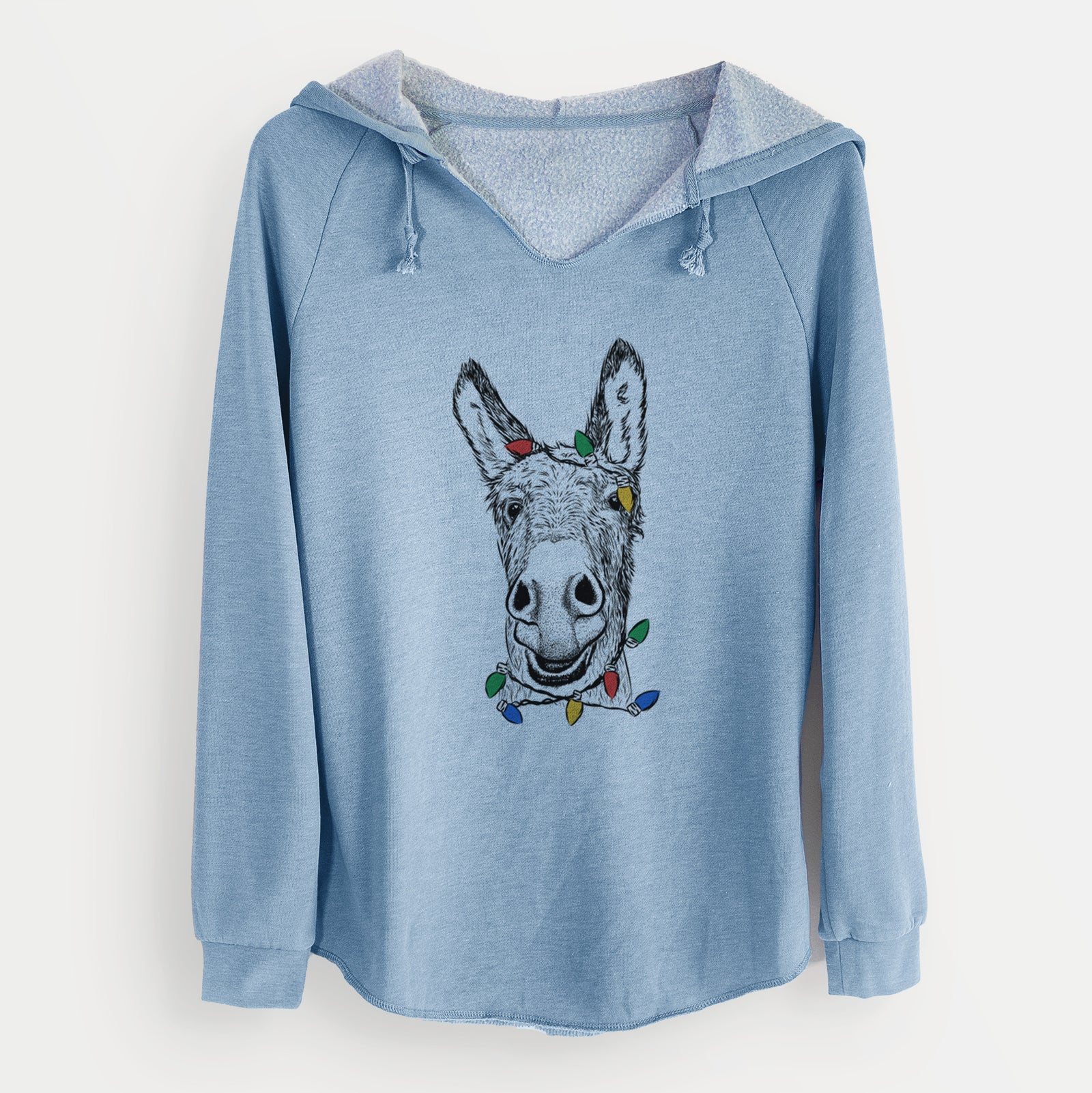 Christmas Lights Samule the Donkey - Cali Wave Hooded Sweatshirt