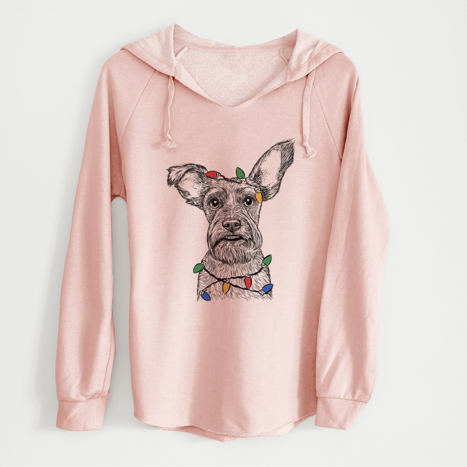 Christmas Lights Sawyer the Snorkie - Cali Wave Hooded Sweatshirt