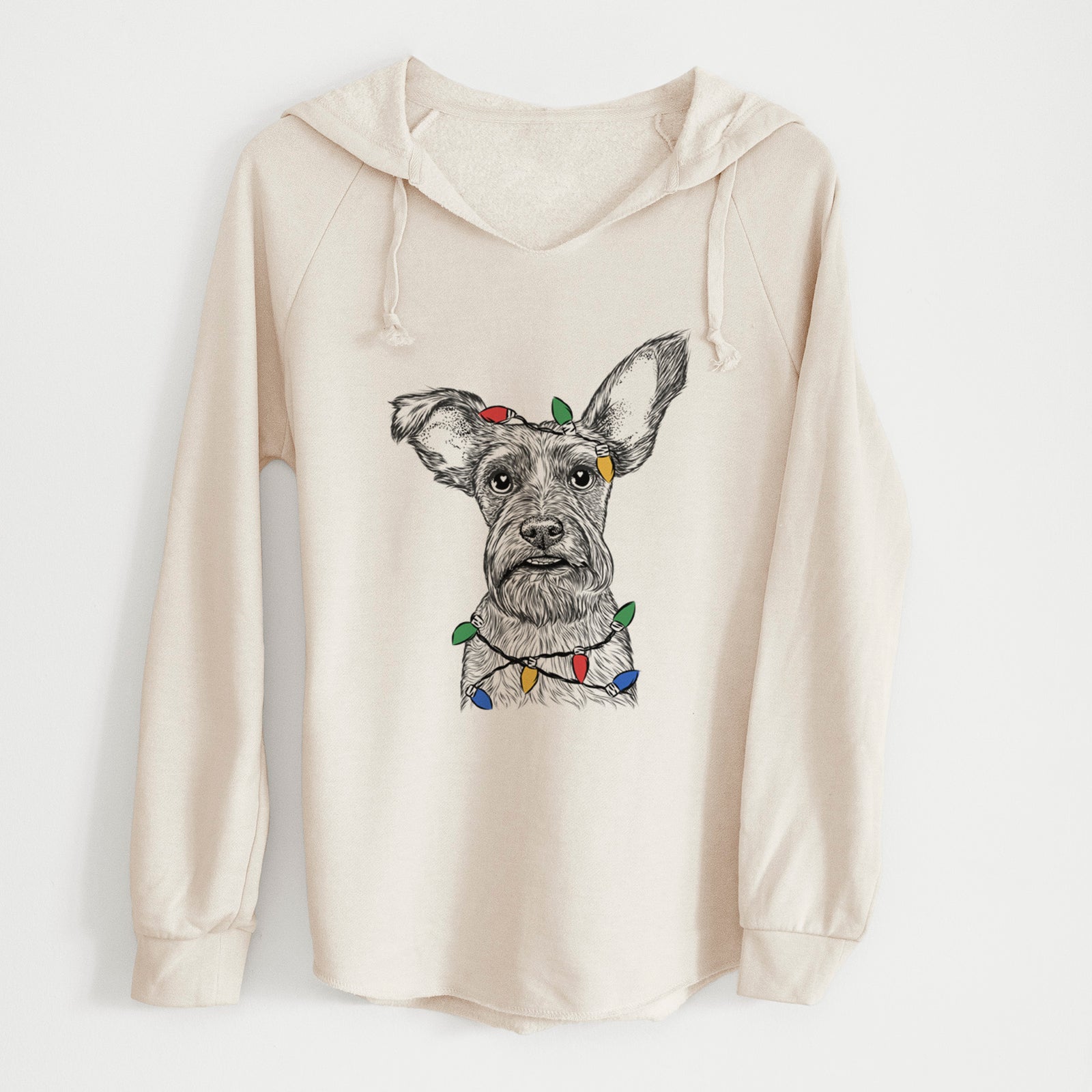 Christmas Lights Sawyer the Snorkie - Cali Wave Hooded Sweatshirt