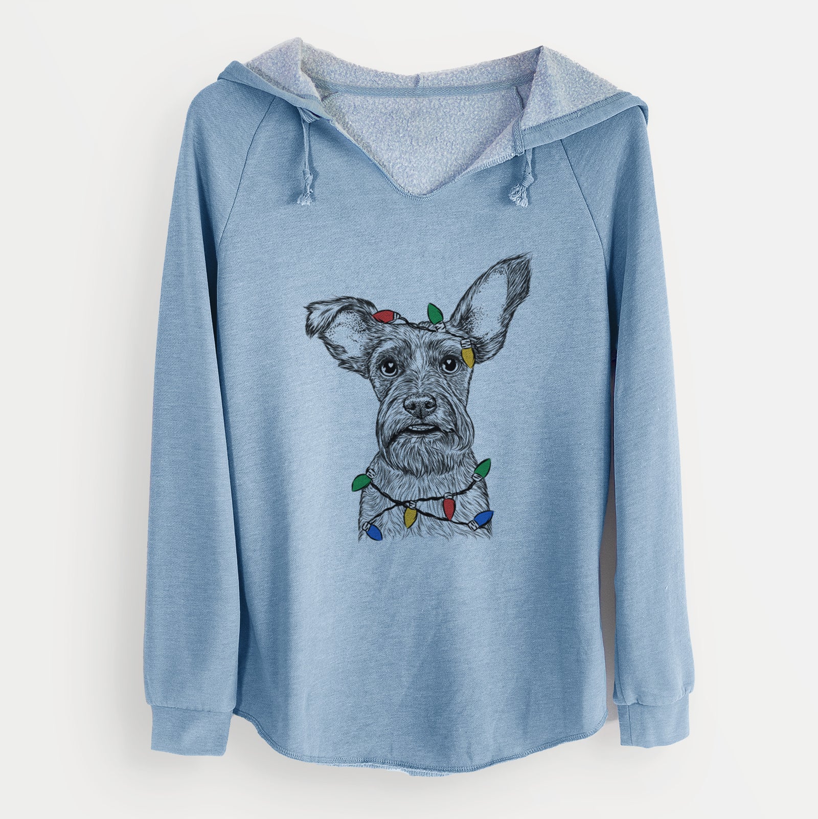 Christmas Lights Sawyer the Snorkie - Cali Wave Hooded Sweatshirt
