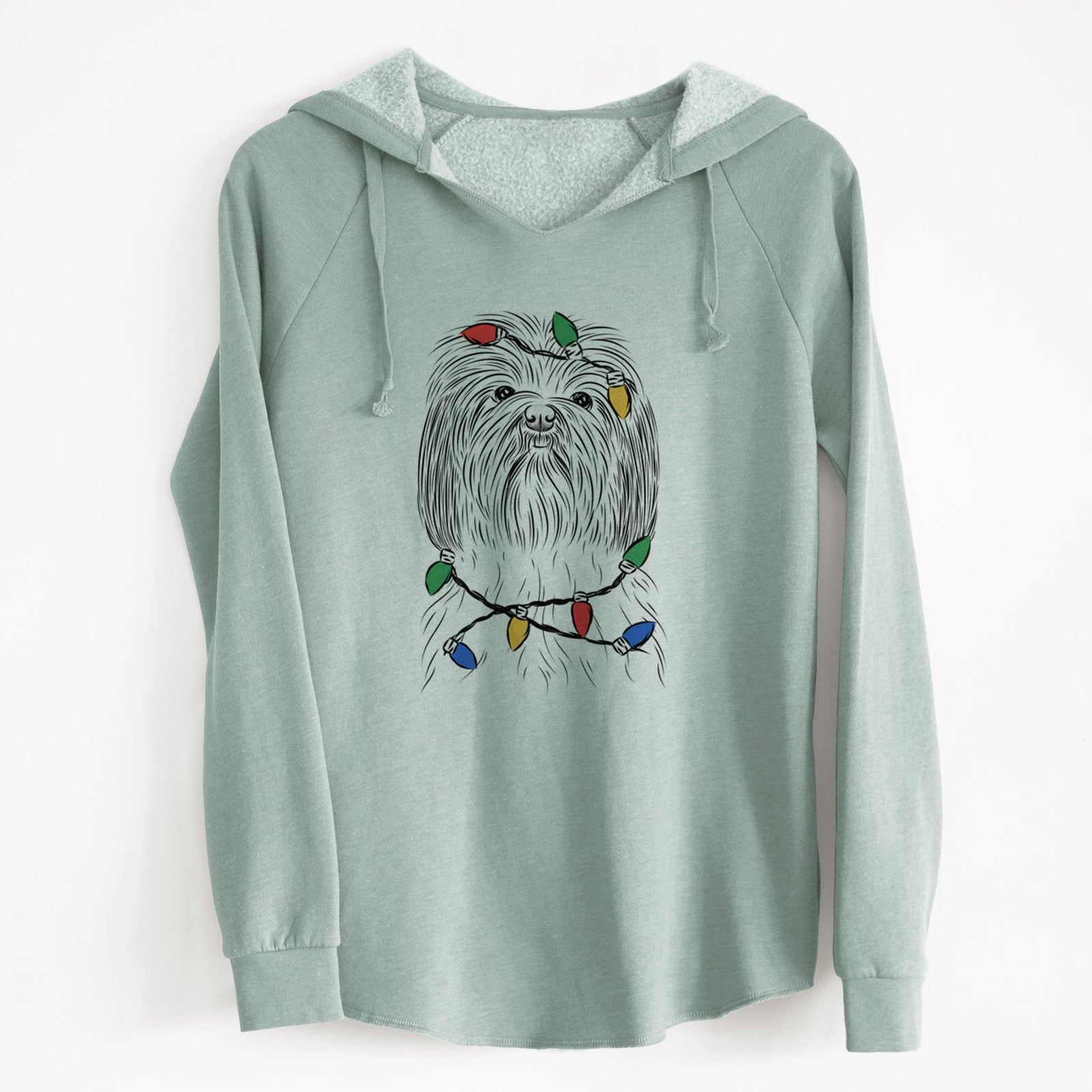 Christmas Lights Scully the Shih Tzu - Cali Wave Hooded Sweatshirt
