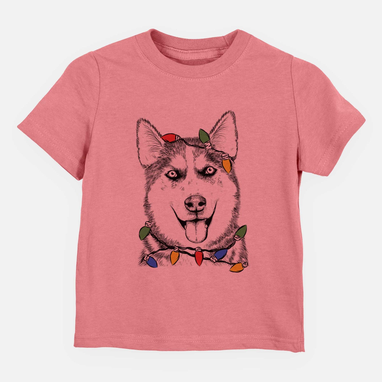 Christmas Lights Sesi the Siberian Husky - Kids/Youth/Toddler Shirt