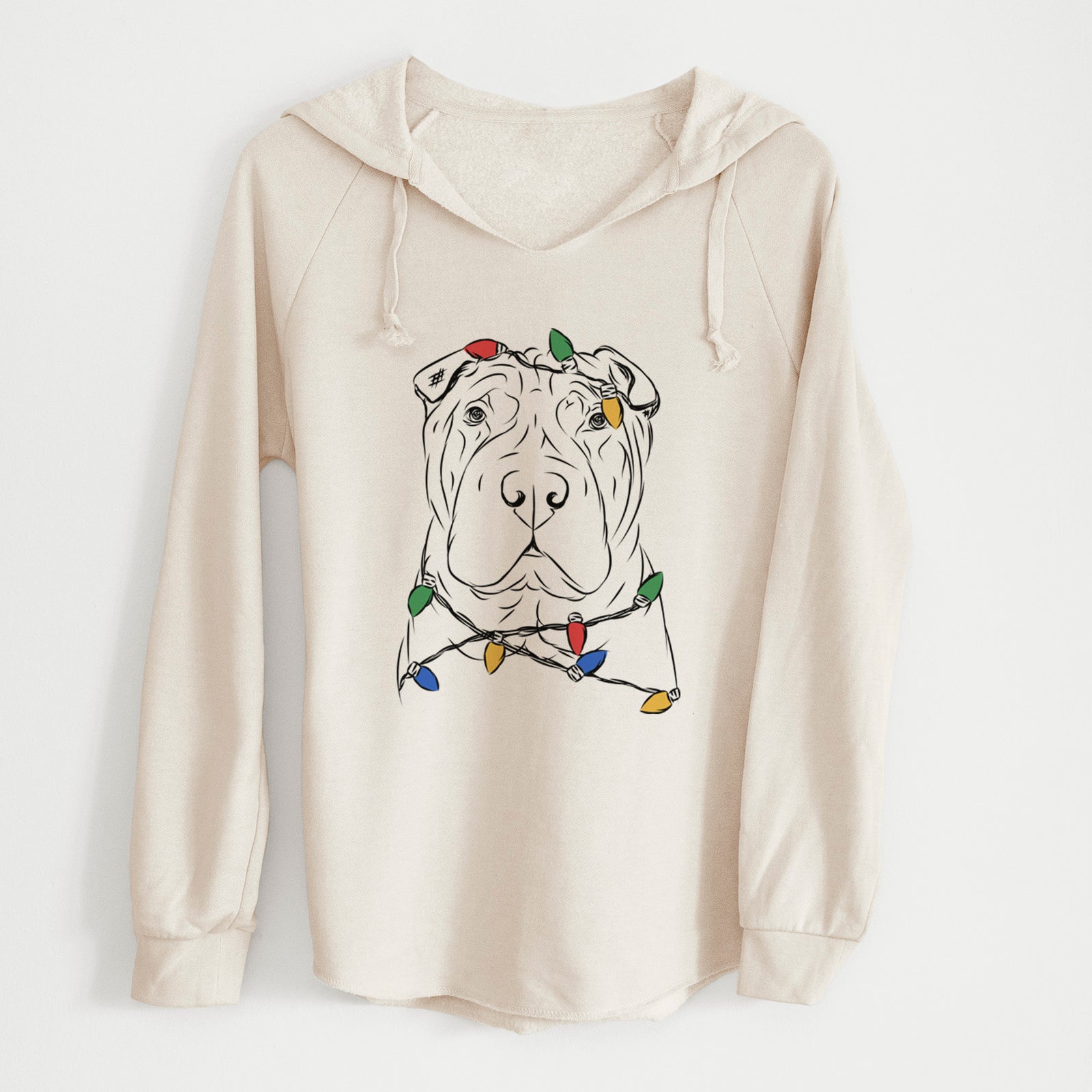 Christmas Lights Sharpy the Shar Pei - Cali Wave Hooded Sweatshirt