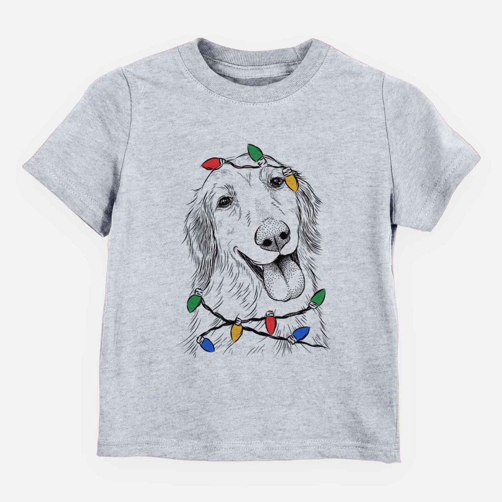Christmas Lights Shelby the Golden Retriever - Kids/Youth/Toddler Shirt