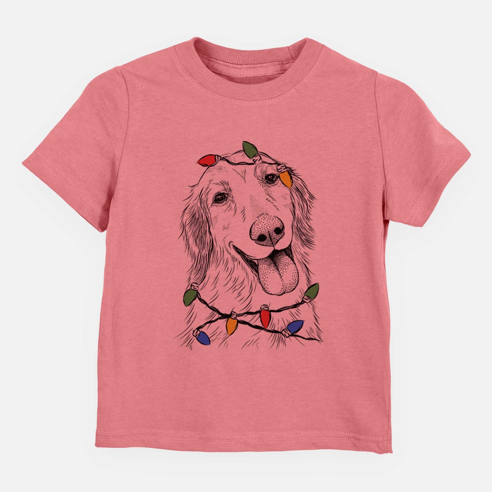 Christmas Lights Shelby the Golden Retriever - Kids/Youth/Toddler Shirt