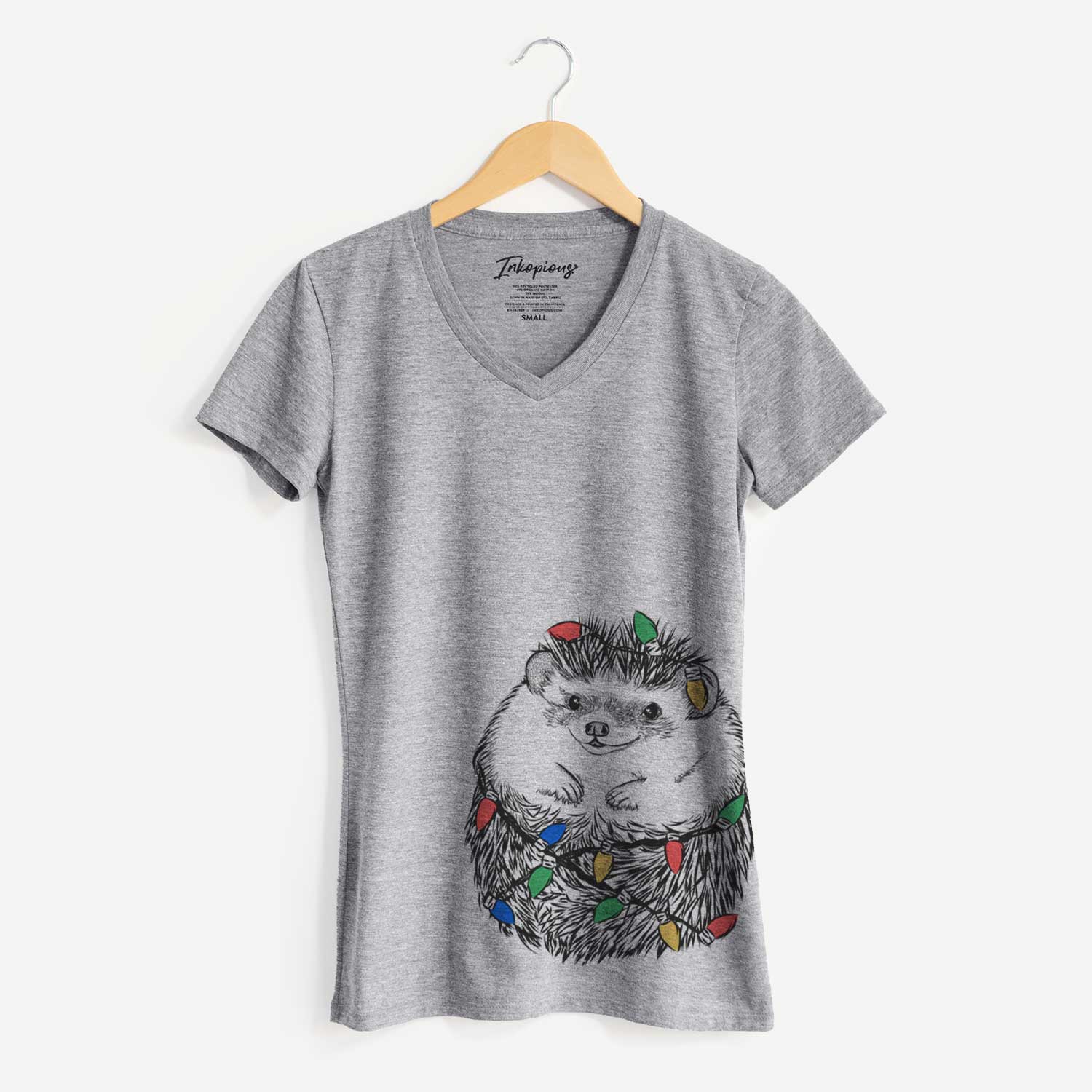 Christmas Lights Sid the Hedgehog - Women's V-neck Shirt