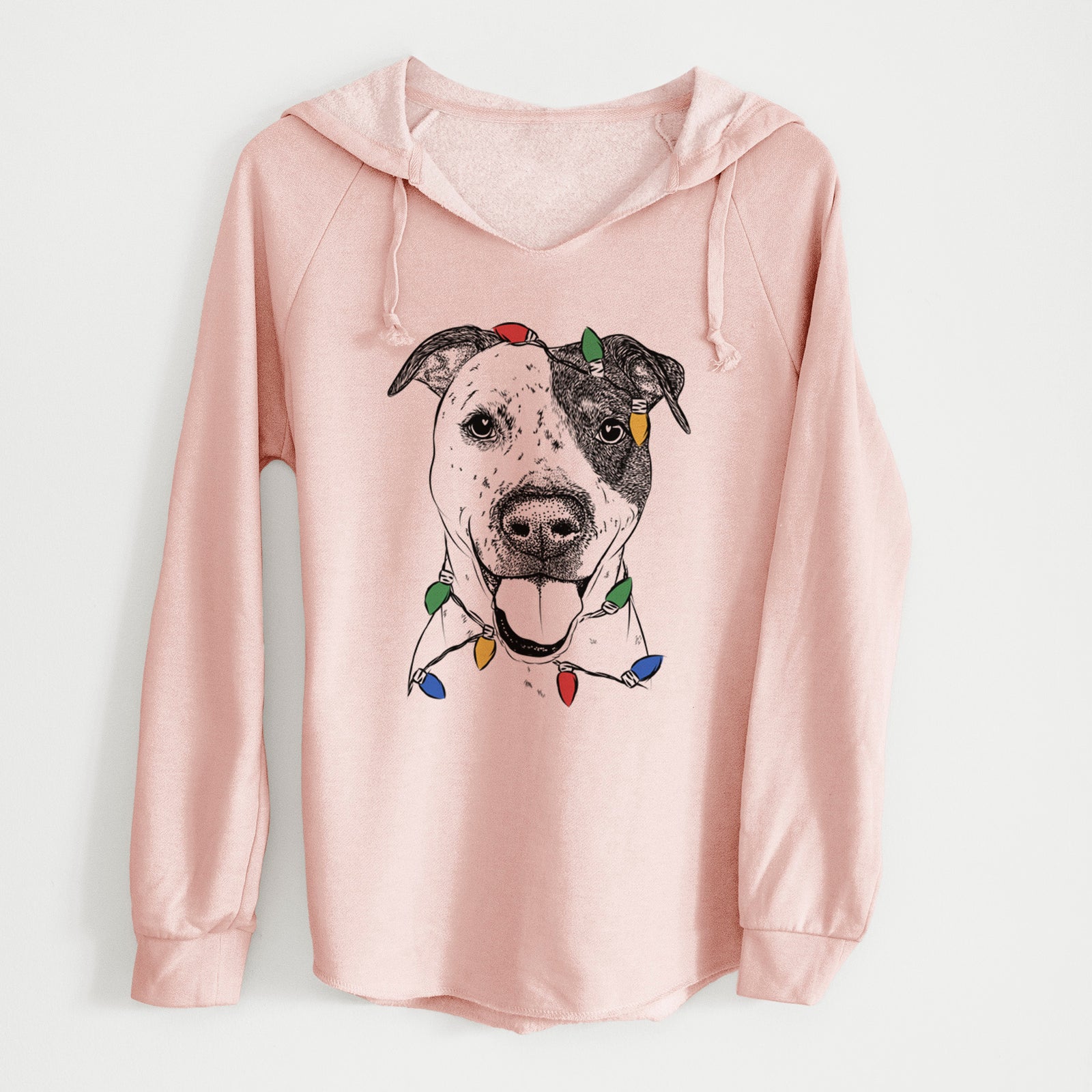 Christmas Lights Simon the Mixed Breed - Cali Wave Hooded Sweatshirt