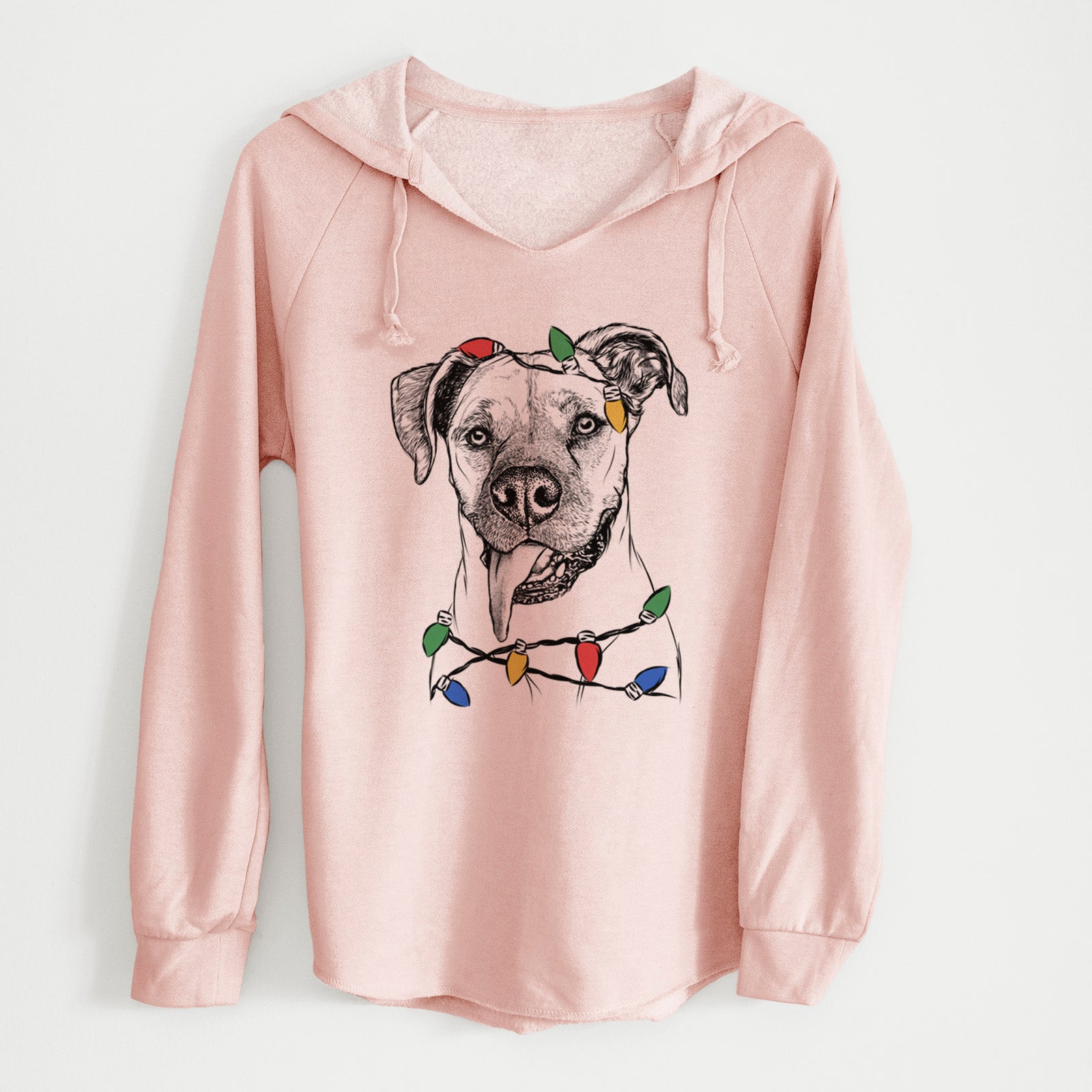 Christmas Lights Sir Jake the Boxer - Cali Wave Hooded Sweatshirt