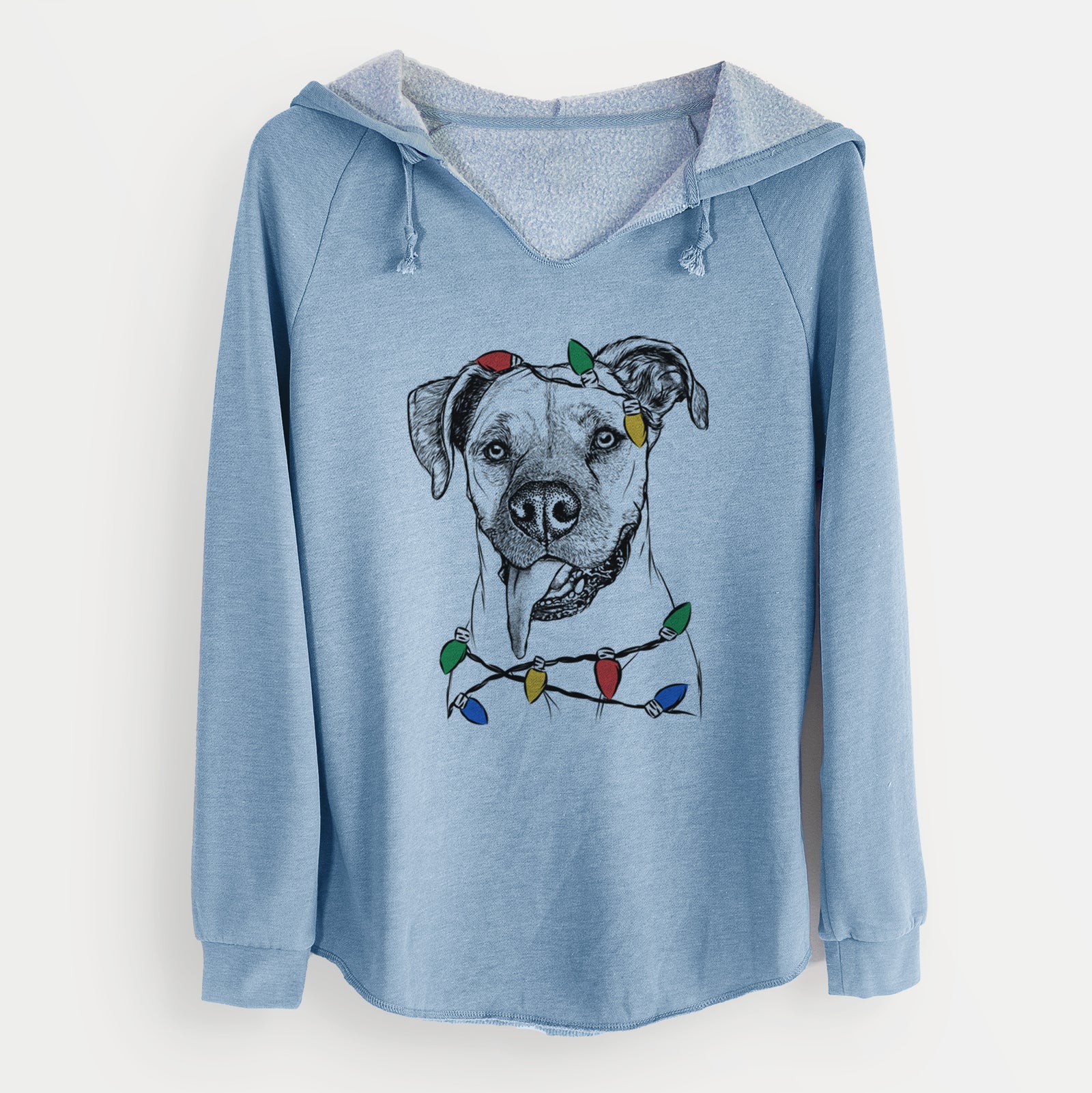 Christmas Lights Sir Jake the Boxer - Cali Wave Hooded Sweatshirt