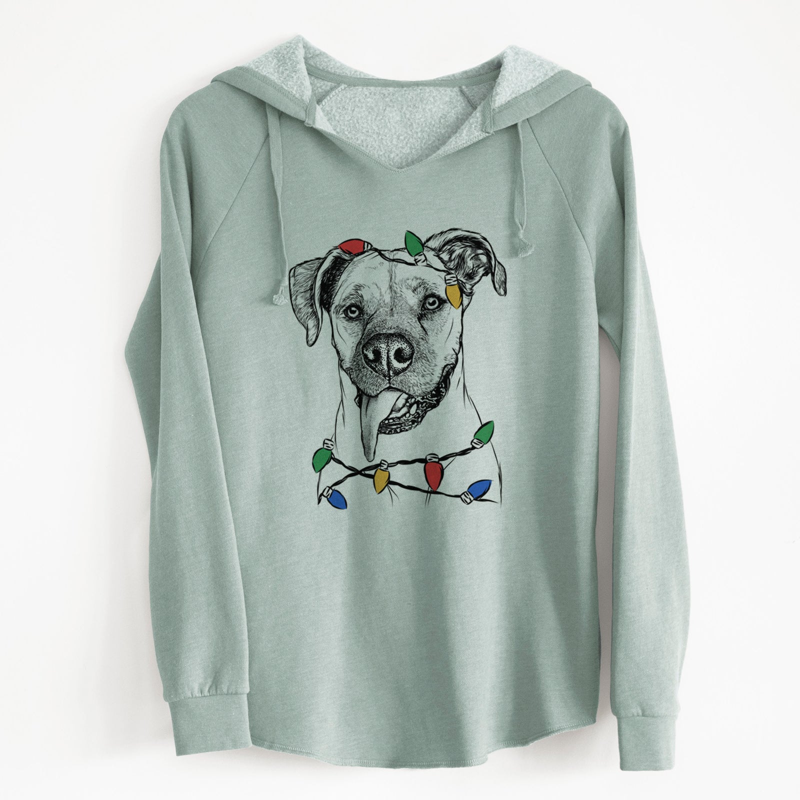 Christmas Lights Sir Jake the Boxer - Cali Wave Hooded Sweatshirt