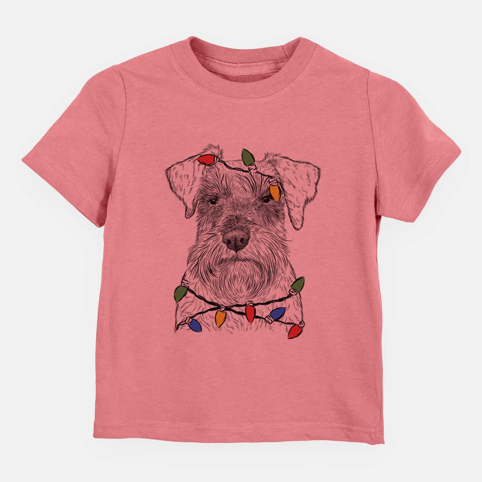 Christmas Lights Smokey the Miniature Schnauzer - Kids/Youth/Toddler Shirt