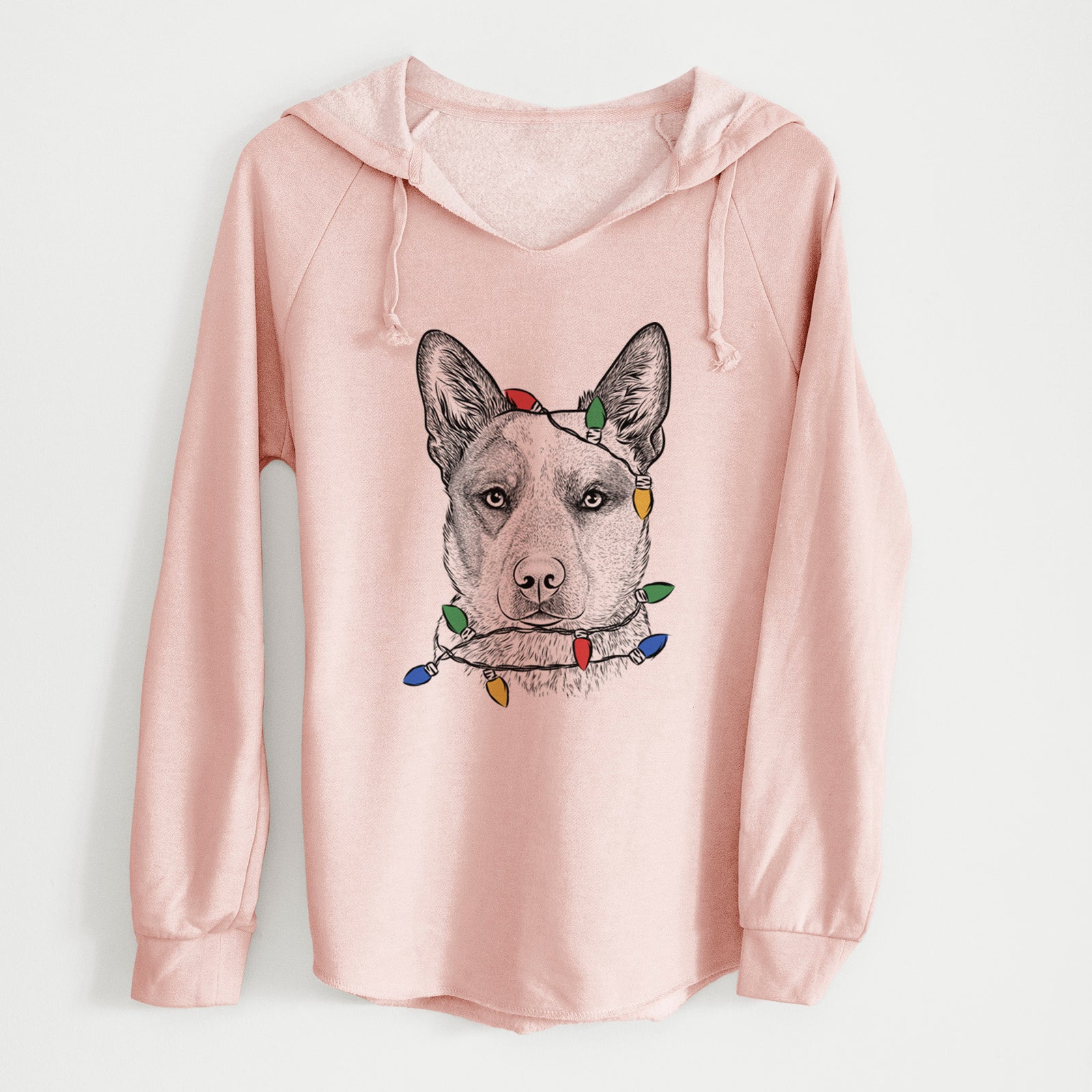 Christmas Lights Snap the Australian Cattle Dog - Cali Wave Hooded Sweatshirt