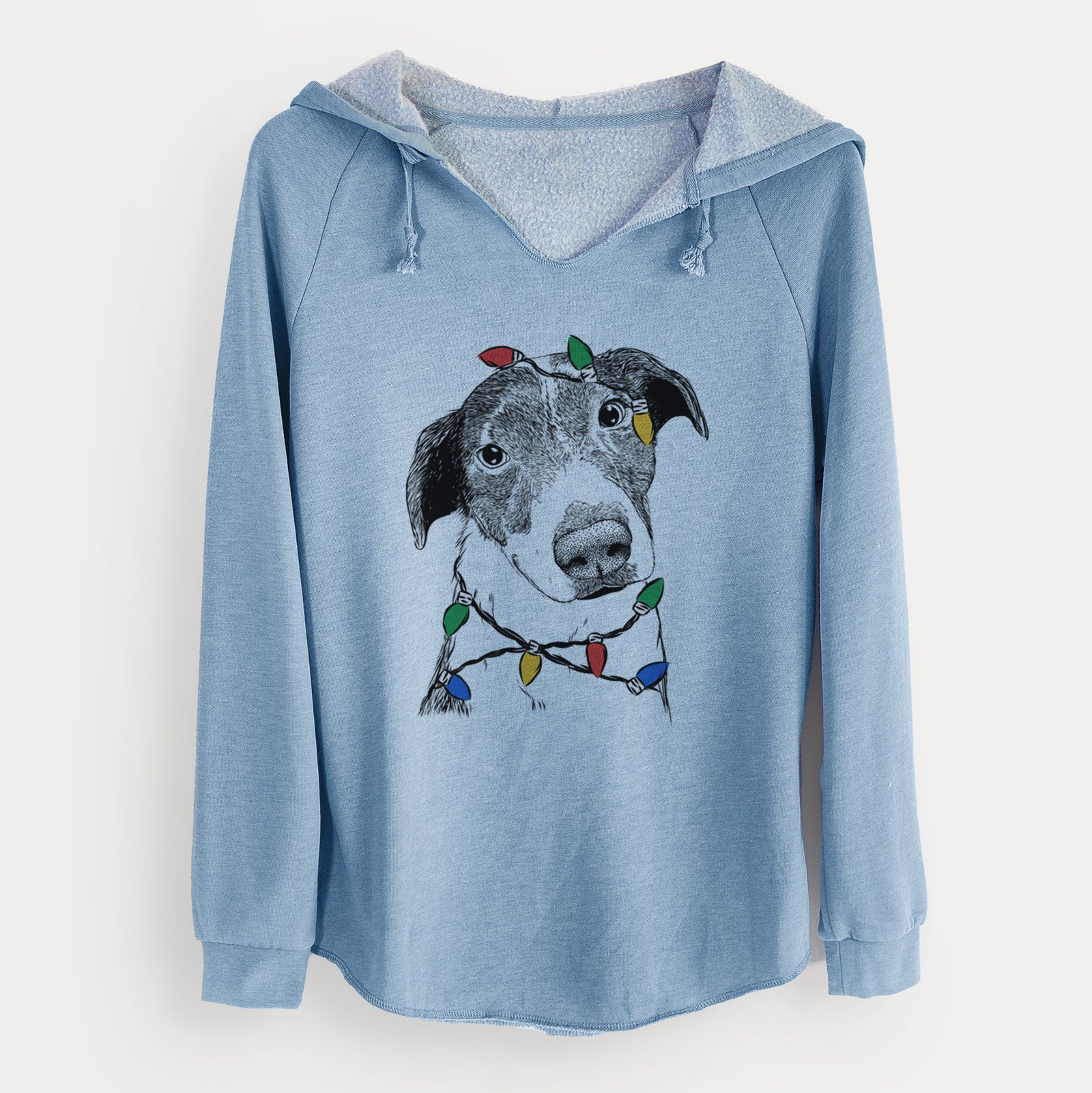 Christmas Lights Sophia the Mixed Breed - Cali Wave Hooded Sweatshirt