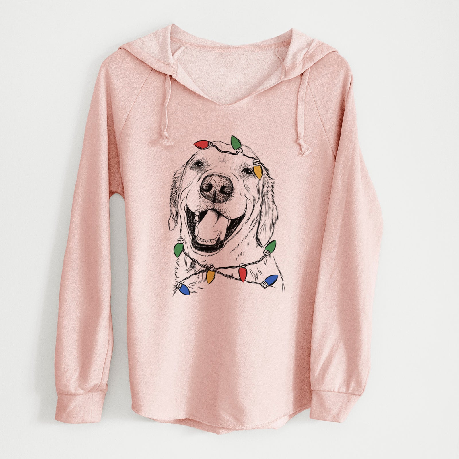 Christmas Lights Spanky the Golden Retriever - Cali Wave Hooded Sweatshirt