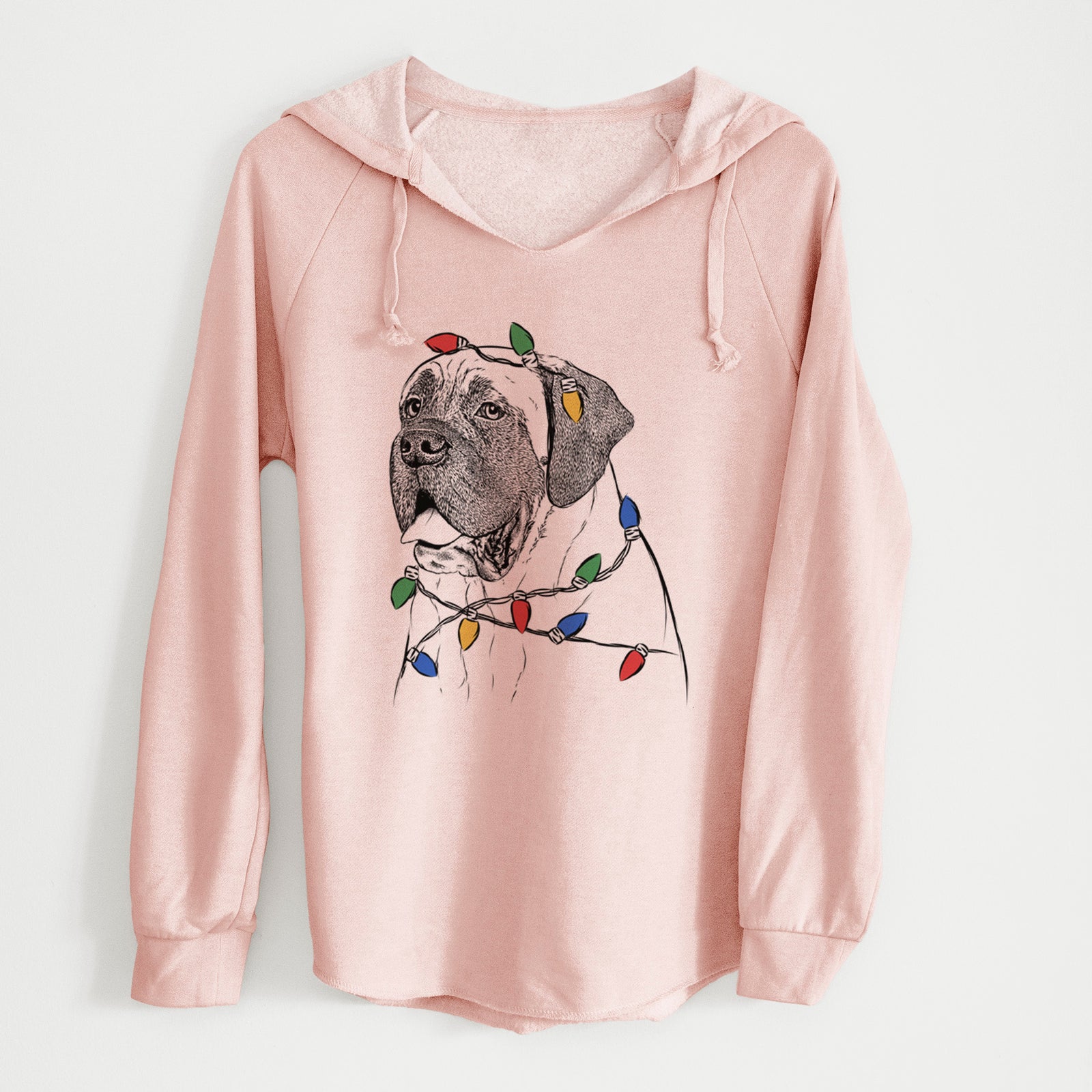 Christmas Lights Sterling the English Mastiff - Cali Wave Hooded Sweatshirt