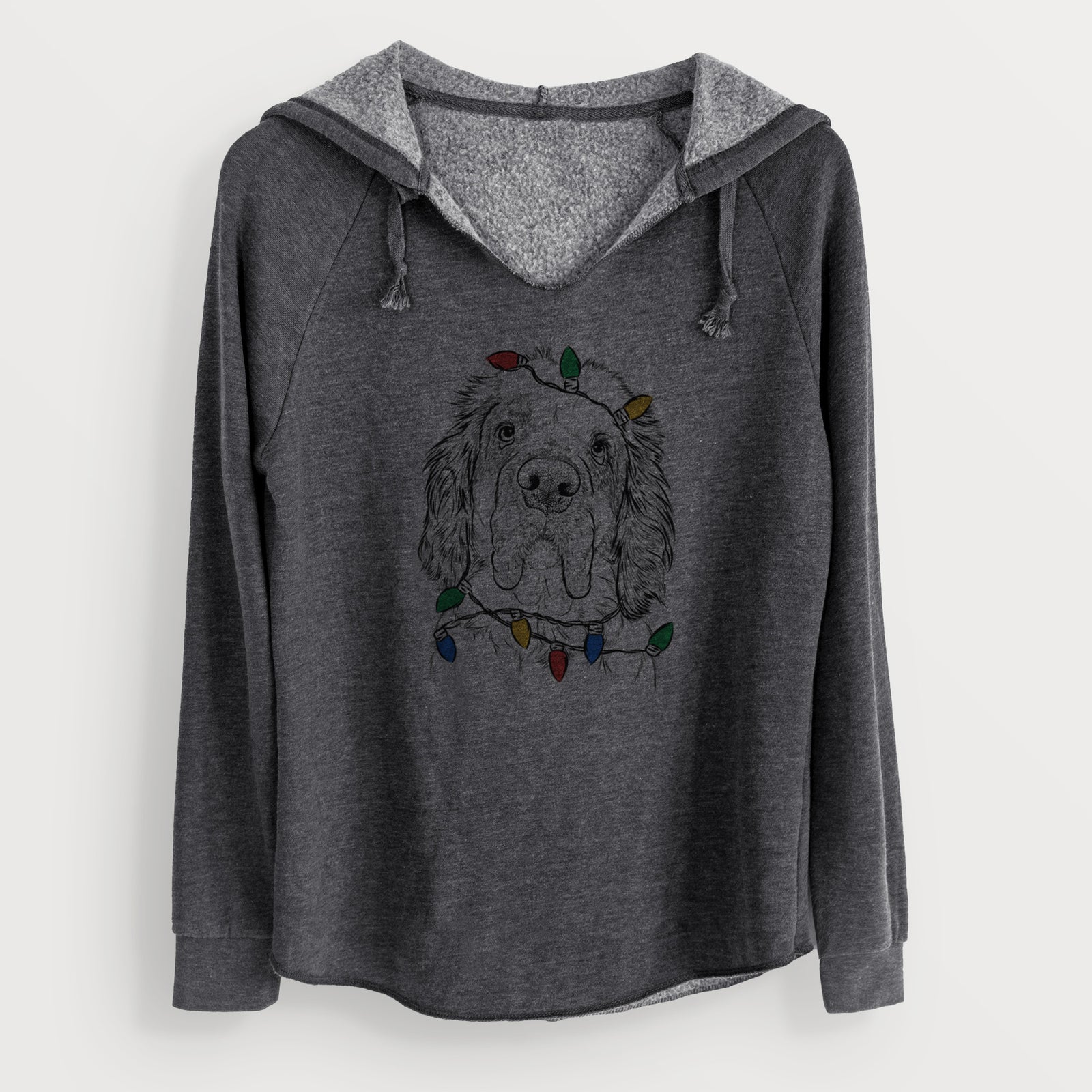 Christmas Lights Sully the Clumber Spaniel - Cali Wave Hooded Sweatshirt