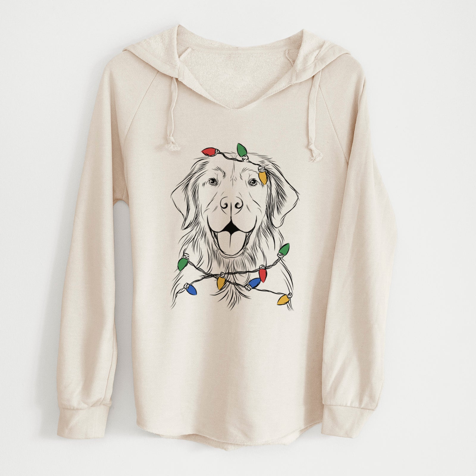Christmas Lights Sunny the Golden Retriever - Cali Wave Hooded Sweatshirt