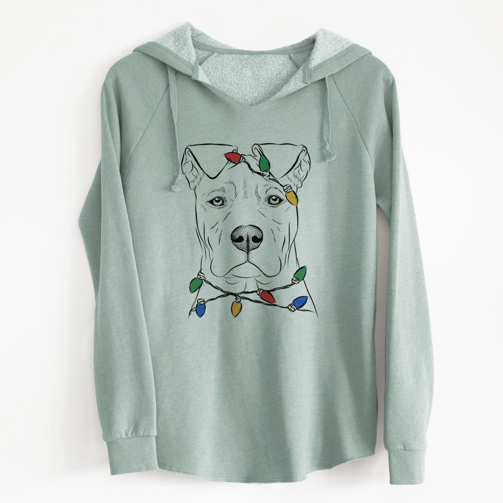 Christmas Lights Sweet Finn the Mixed Breed - Cali Wave Hooded Sweatshirt