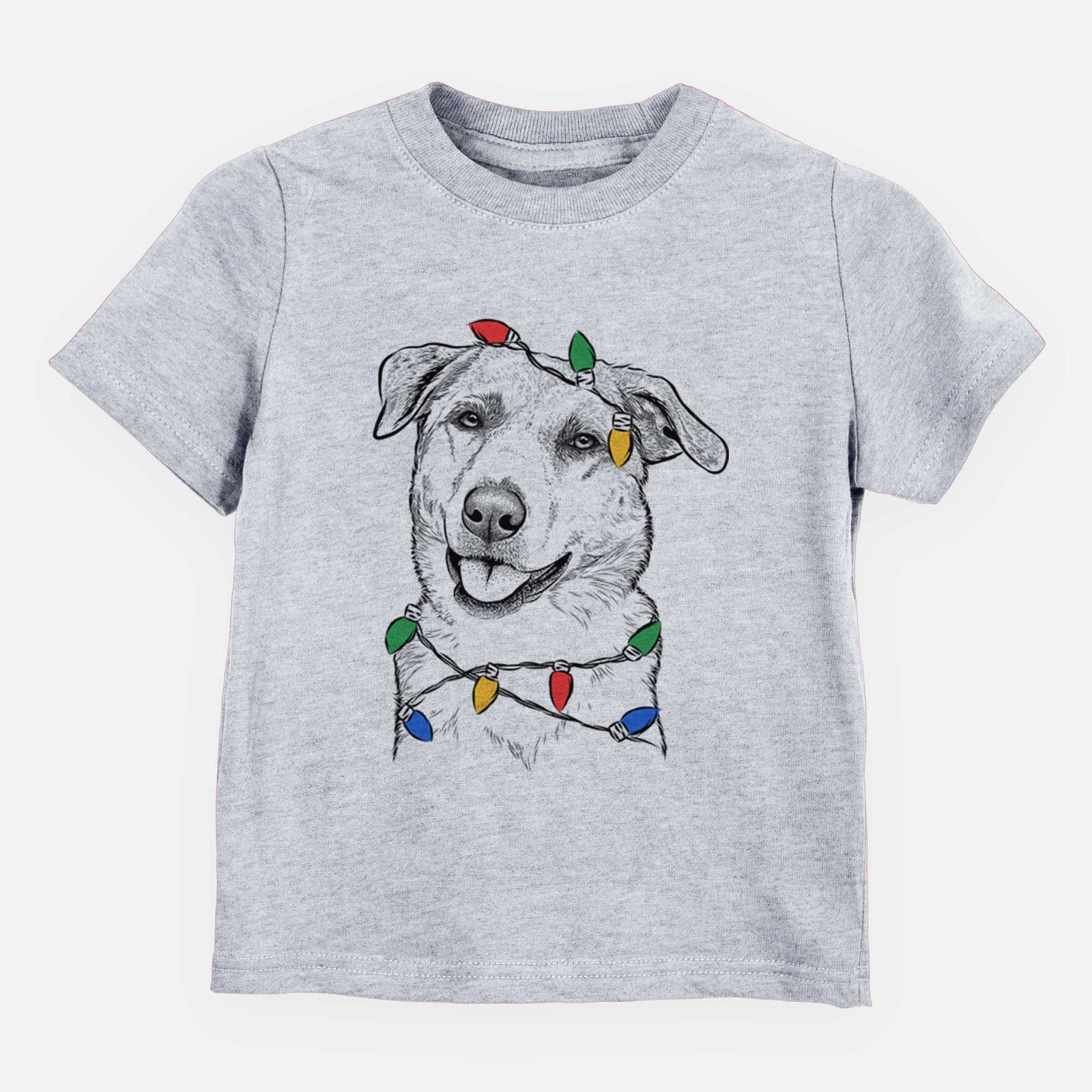 Christmas Lights Sydney the Great Pyrenees Australian Shepherd Mix - Kids/Youth/Toddler Shirt