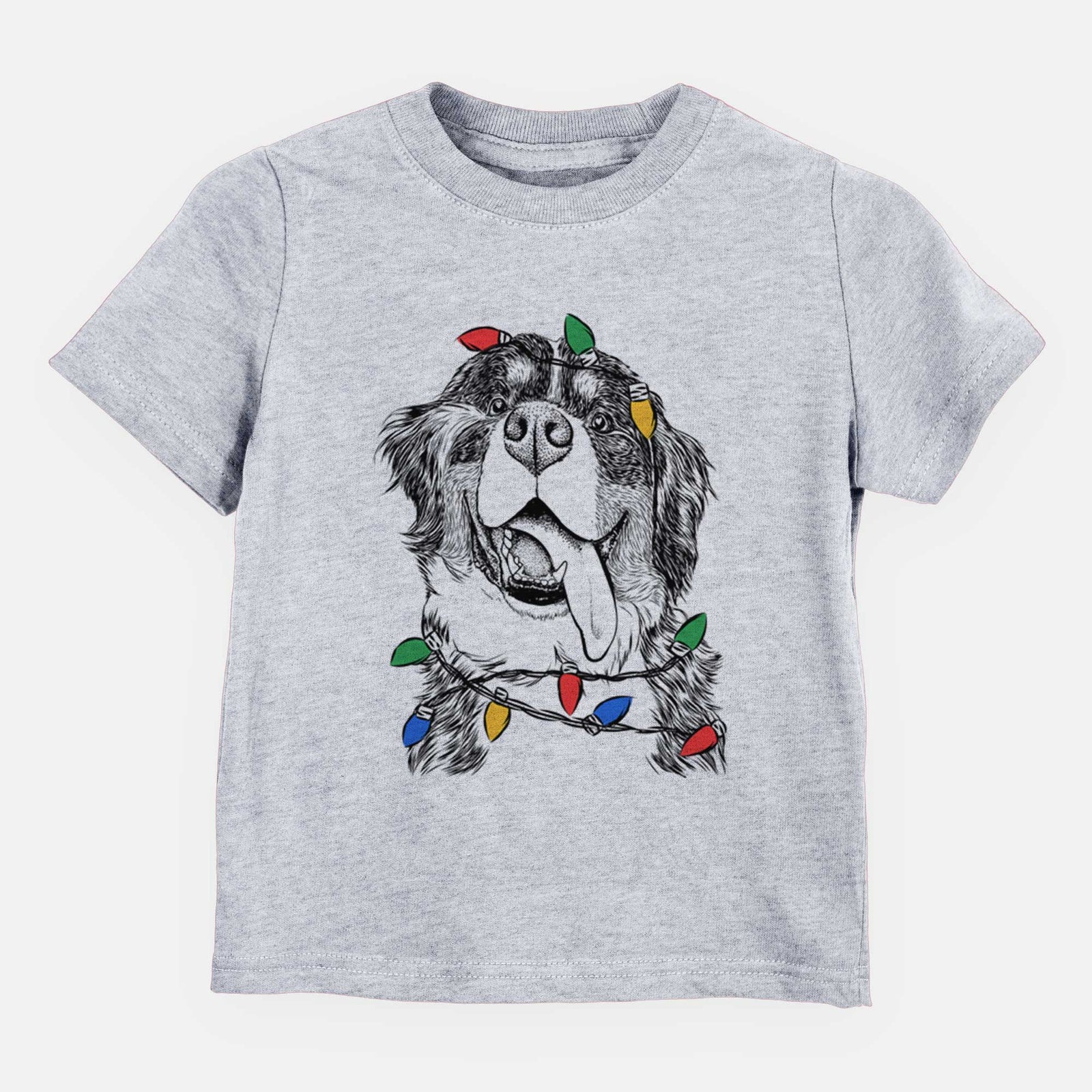 Christmas Lights Theo the Bernese Mountain Dog - Kids/Youth/Toddler Shirt