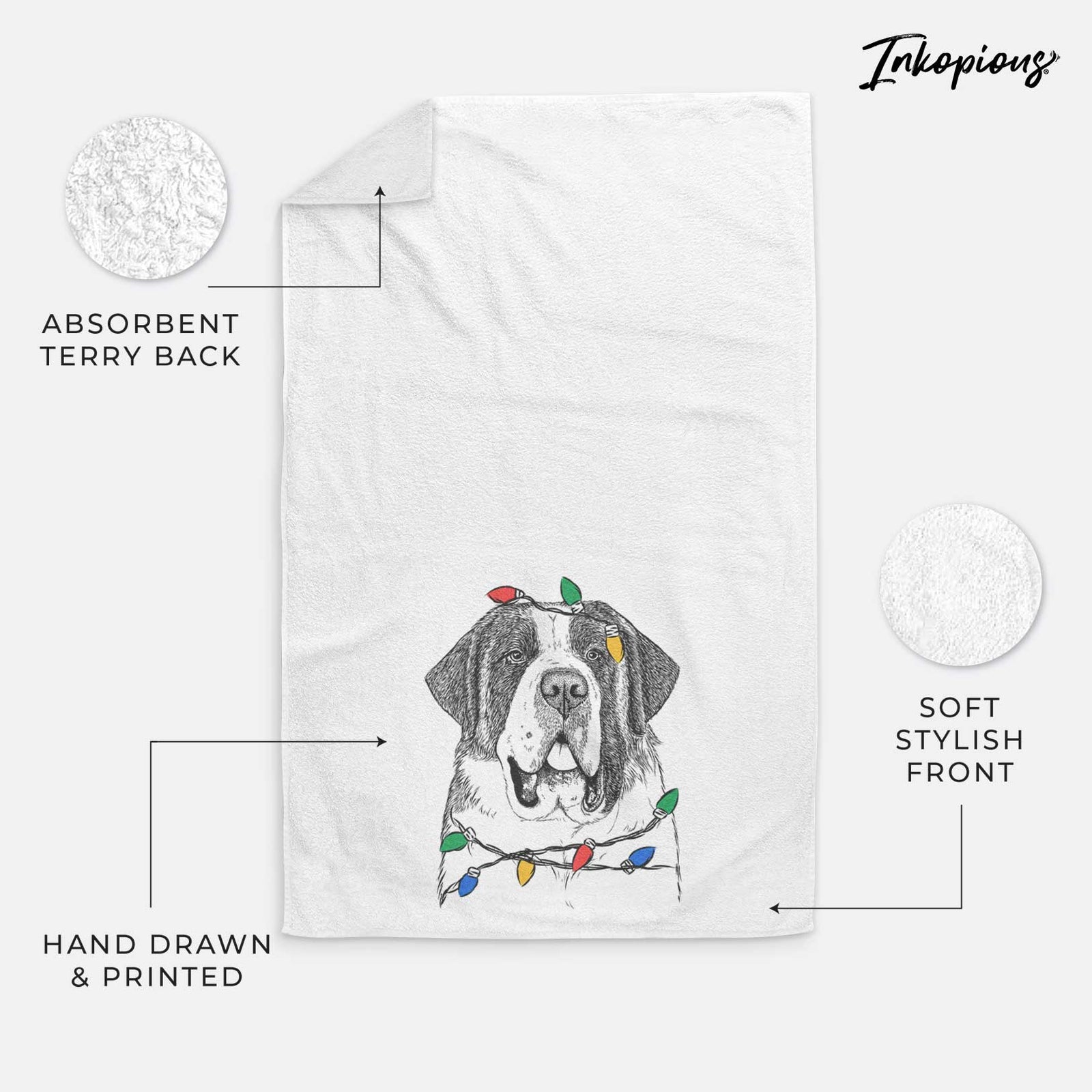 Thor the Saint Bernard Decorative Hand Towel