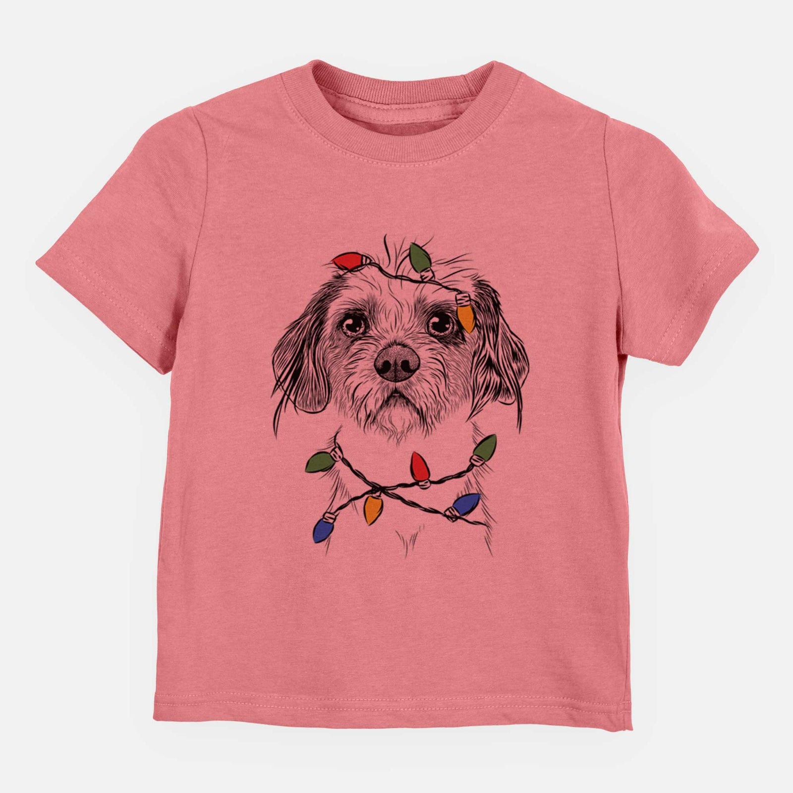 Christmas Lights Tiny Tucker the Mixed Breed - Kids/Youth/Toddler Shirt