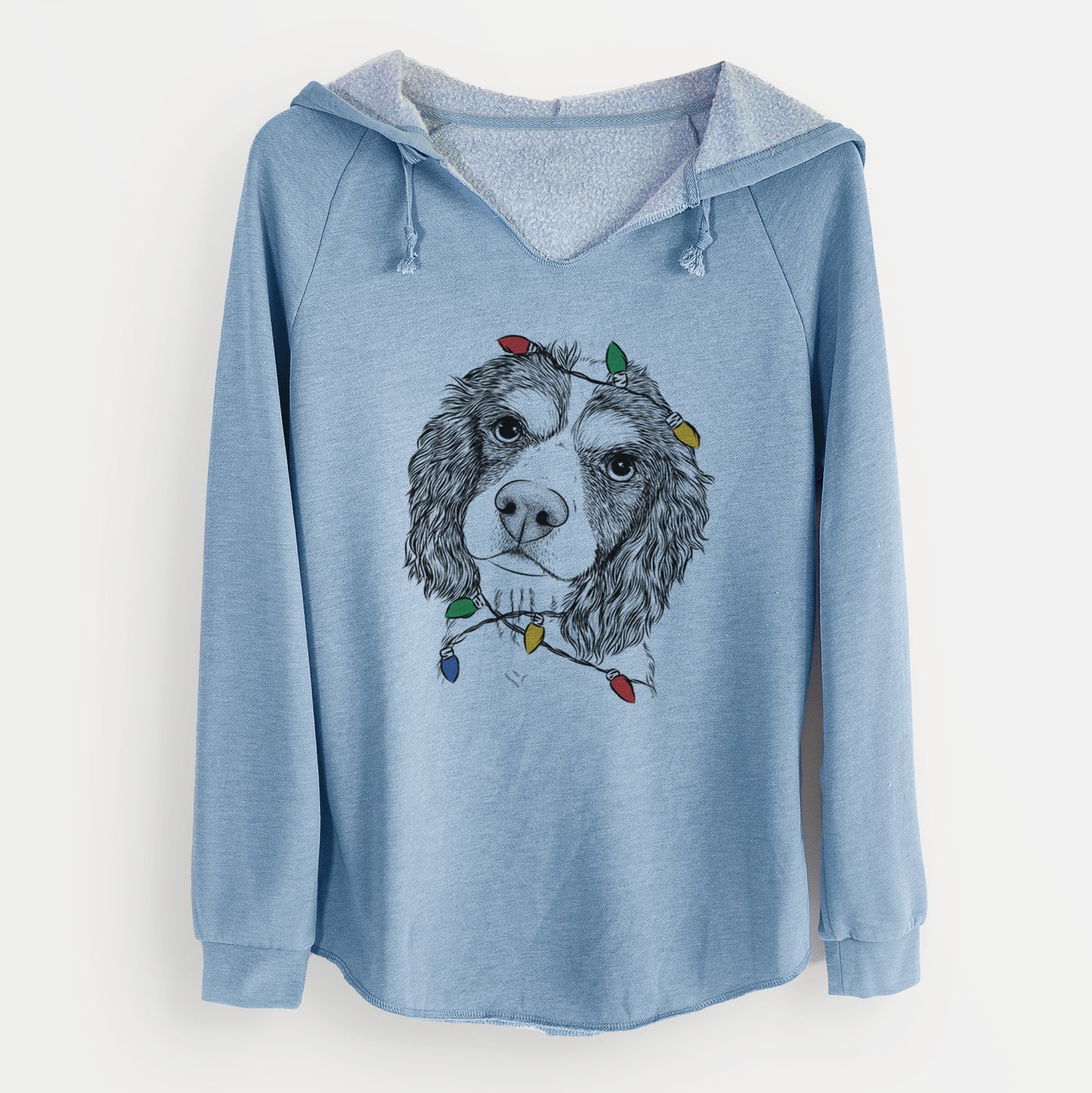 Christmas Lights Truman the Cavalier King Charles Spaniel - Cali Wave Hooded Sweatshirt