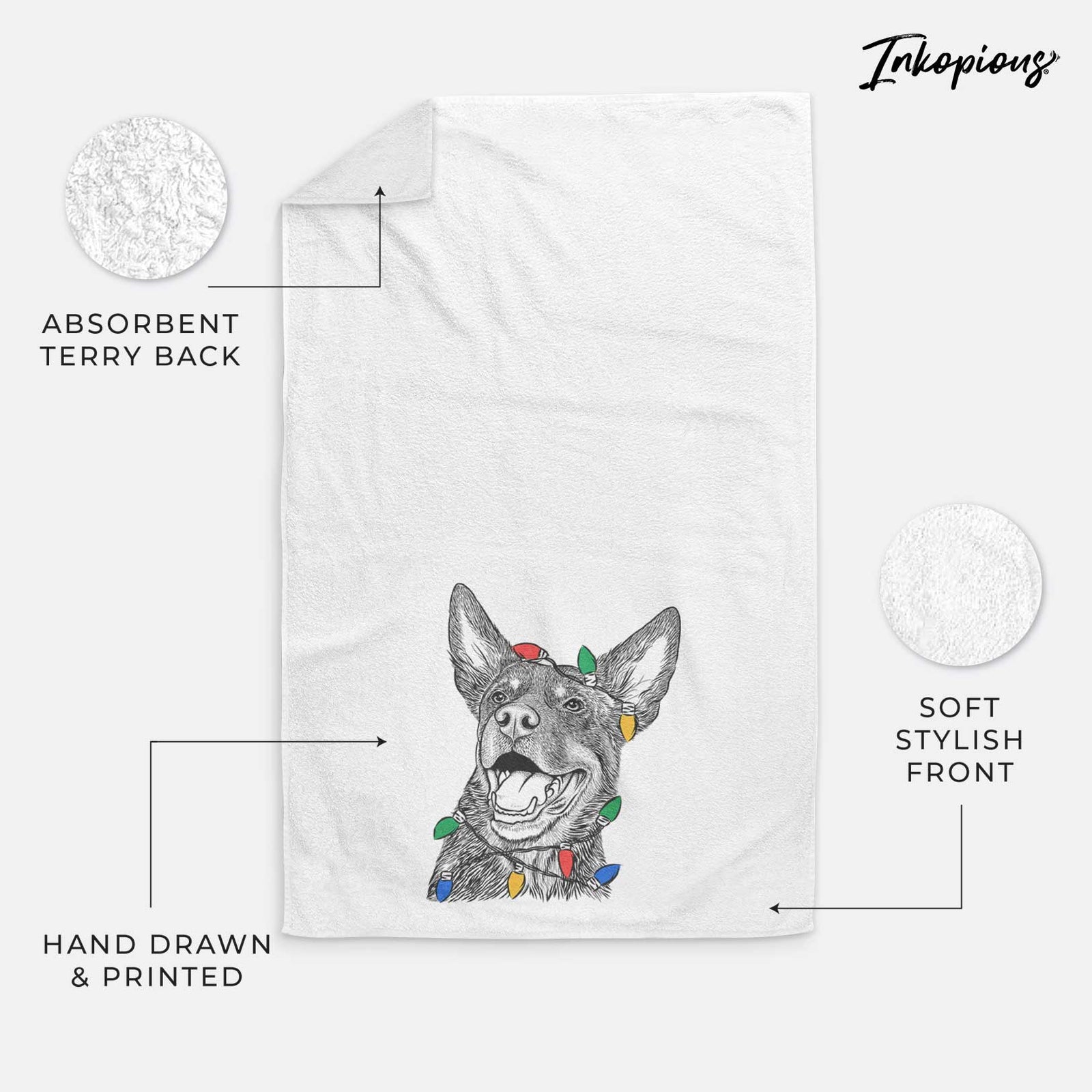 Tucker the Australian Kelpie Decorative Hand Towel