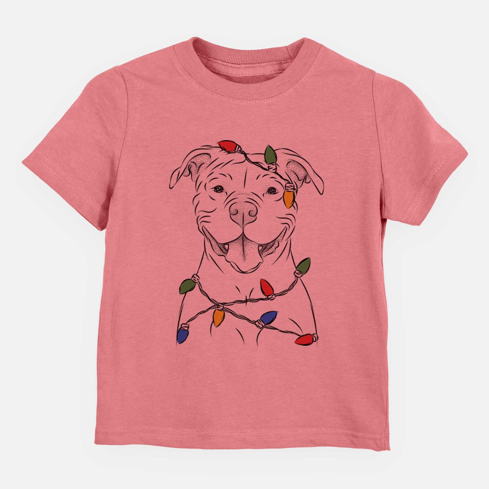 Christmas Lights Tyson the American Bulldog - Kids/Youth/Toddler Shirt