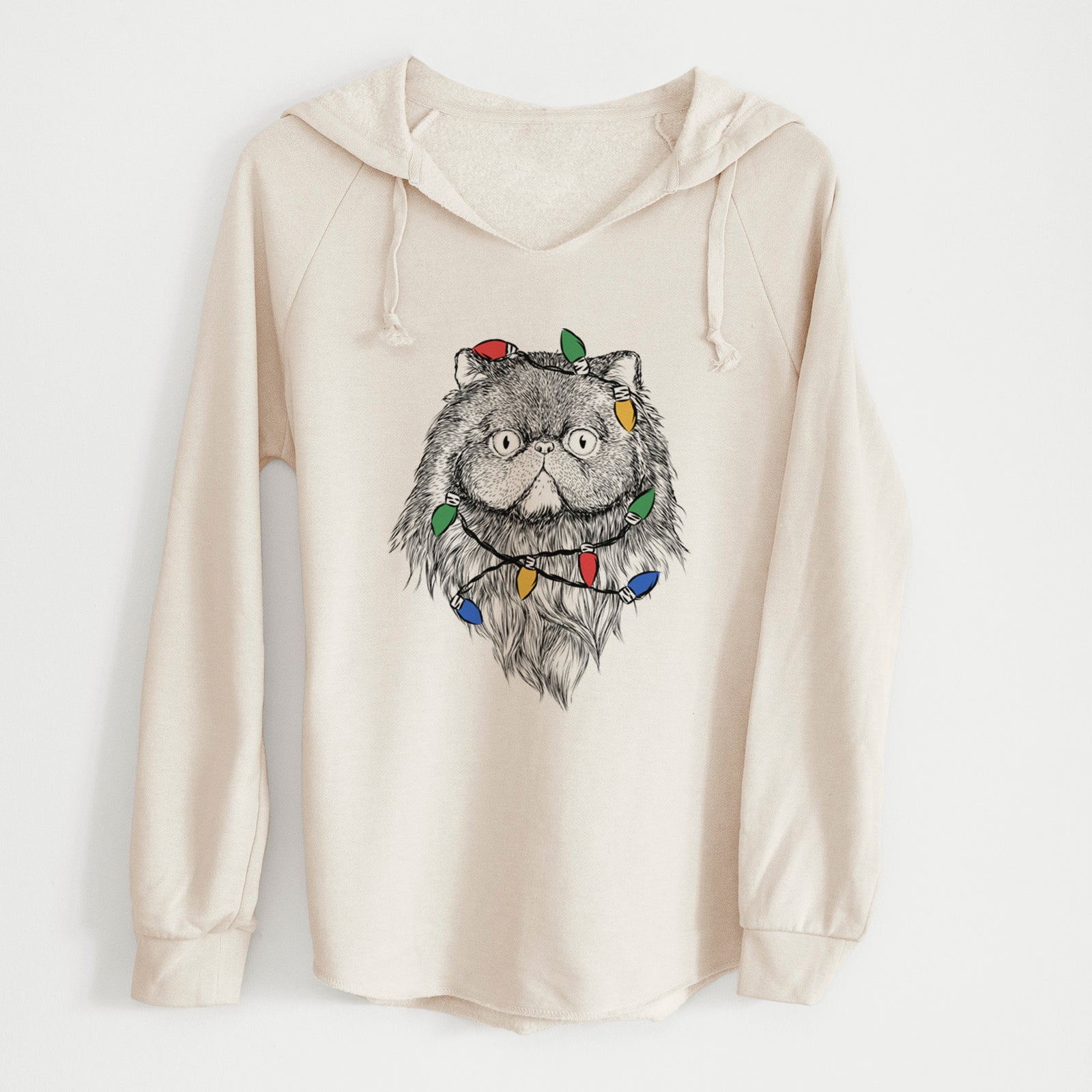 Christmas Lights Vader the Persian Cat - Cali Wave Hooded Sweatshirt