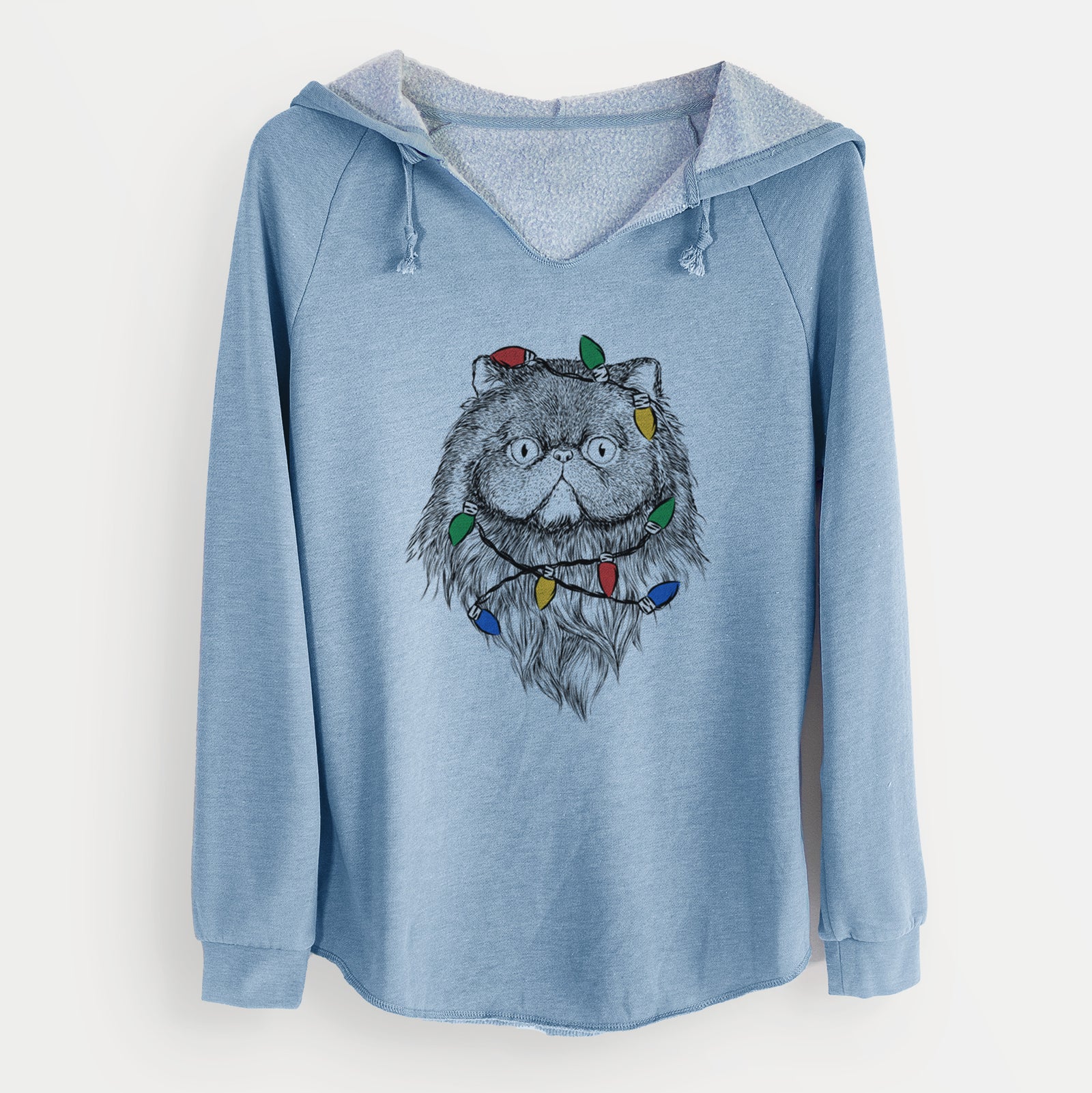 Christmas Lights Vader the Persian Cat - Cali Wave Hooded Sweatshirt
