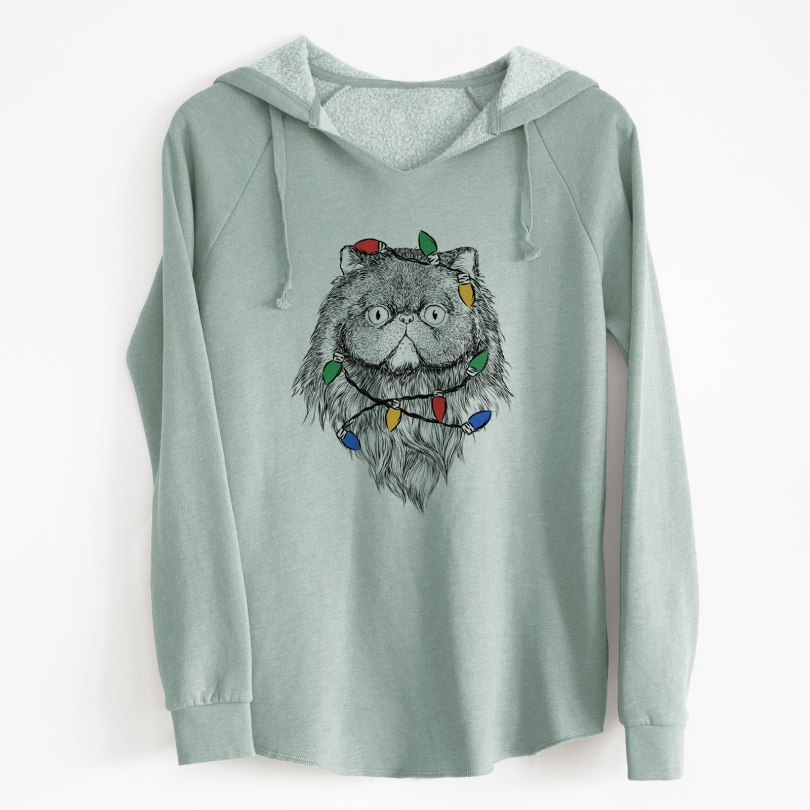 Christmas Lights Vader the Persian Cat - Cali Wave Hooded Sweatshirt