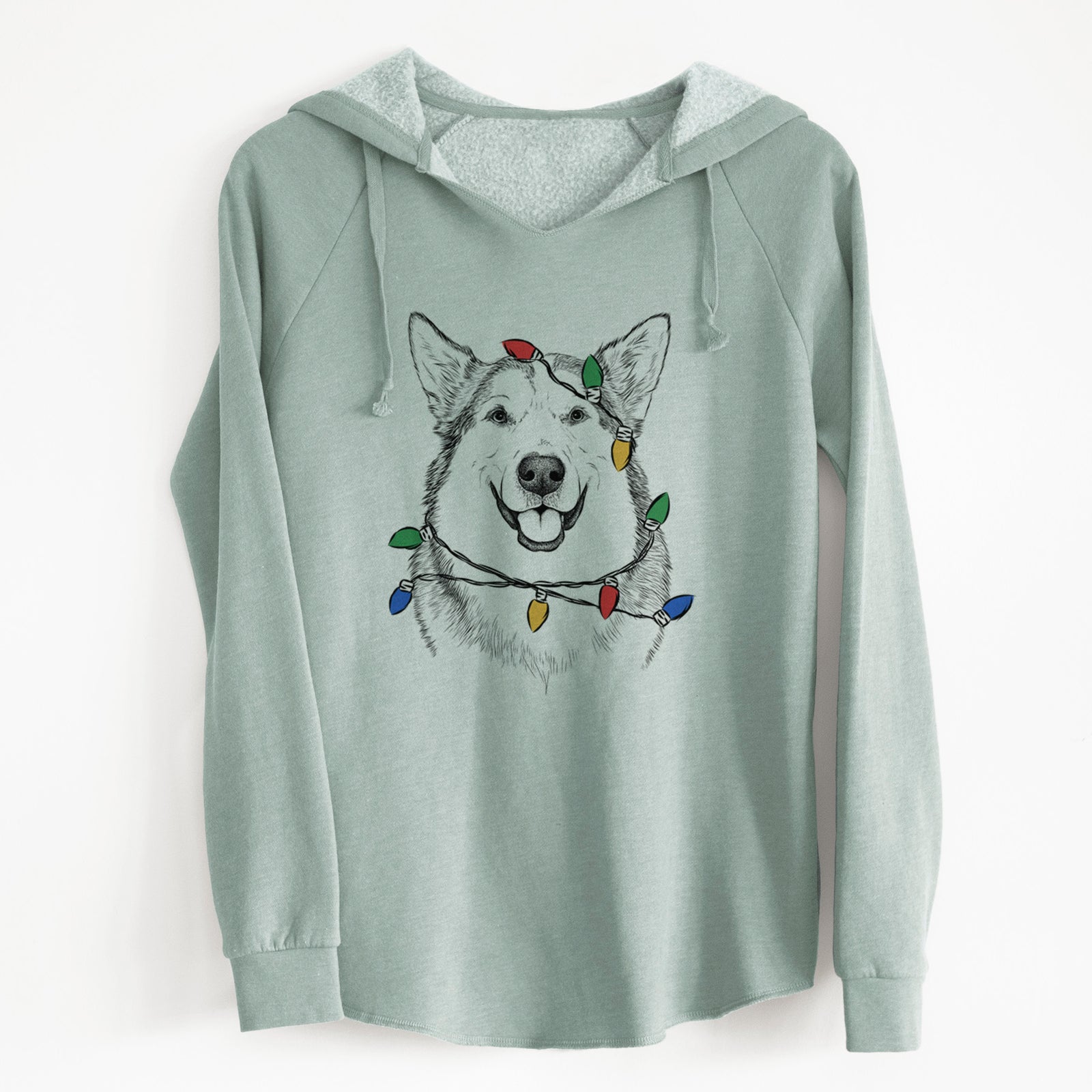 Christmas Lights Vader the Alaskan Malamute - Cali Wave Hooded Sweatshirt