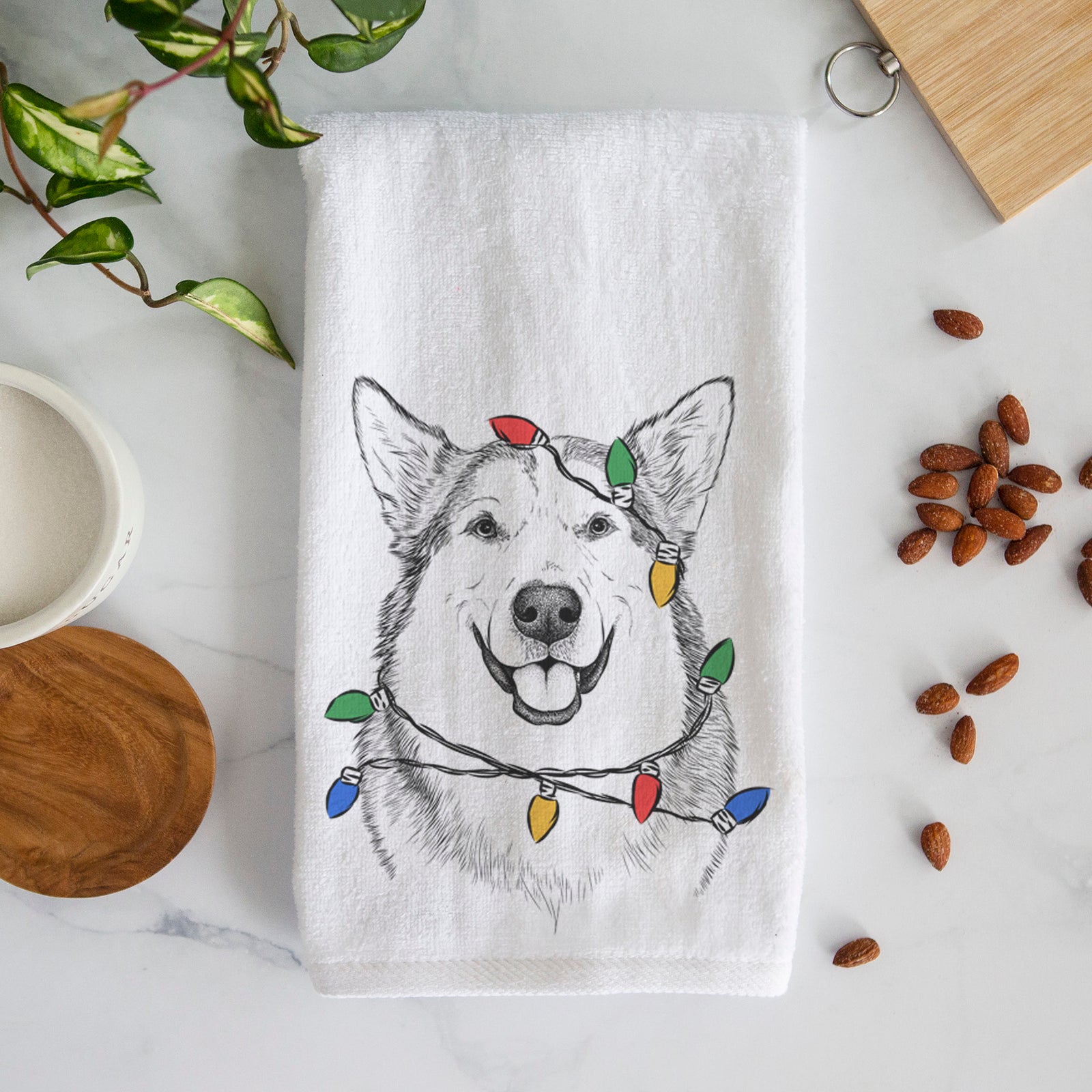 Vader the Alaskan Malamute Decorative Hand Towel