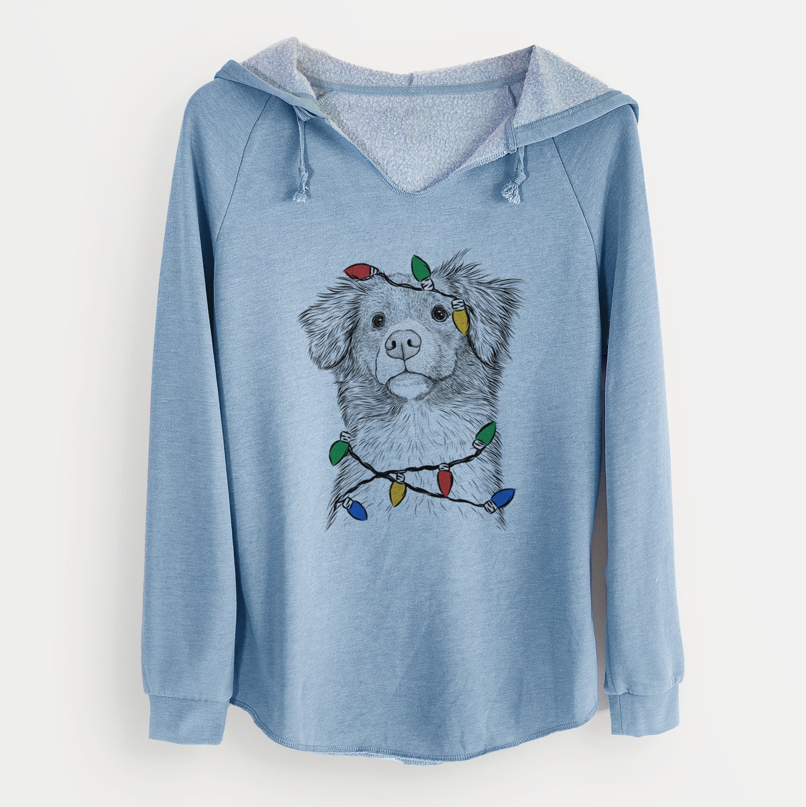 Christmas Lights Vixen the Nova Scotia Duck Tolling Retriever - Cali Wave Hooded Sweatshirt