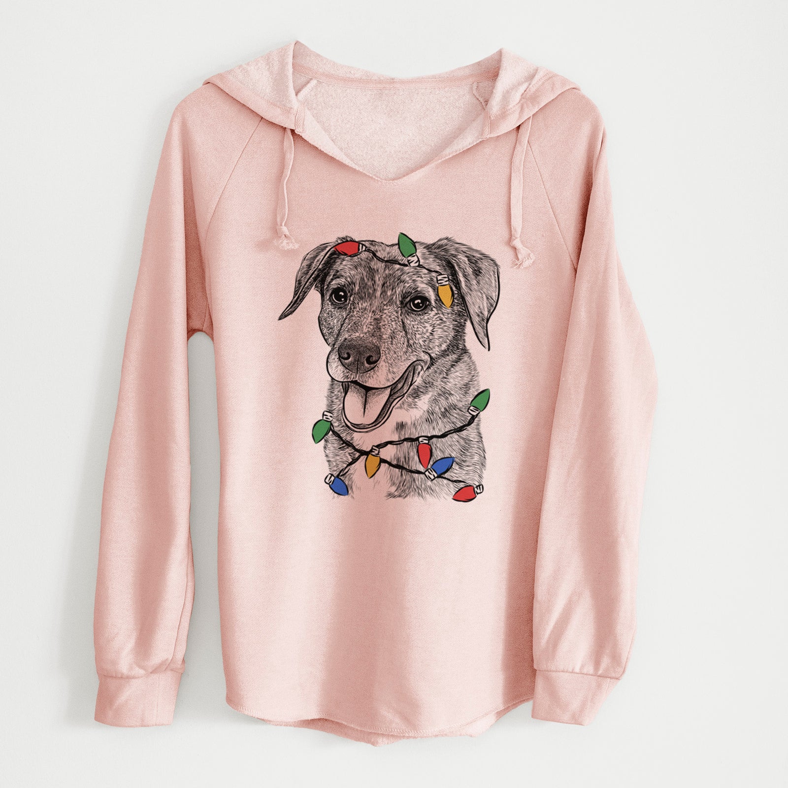 Christmas Lights Wally the Mixed Breed - Cali Wave Hooded Sweatshirt