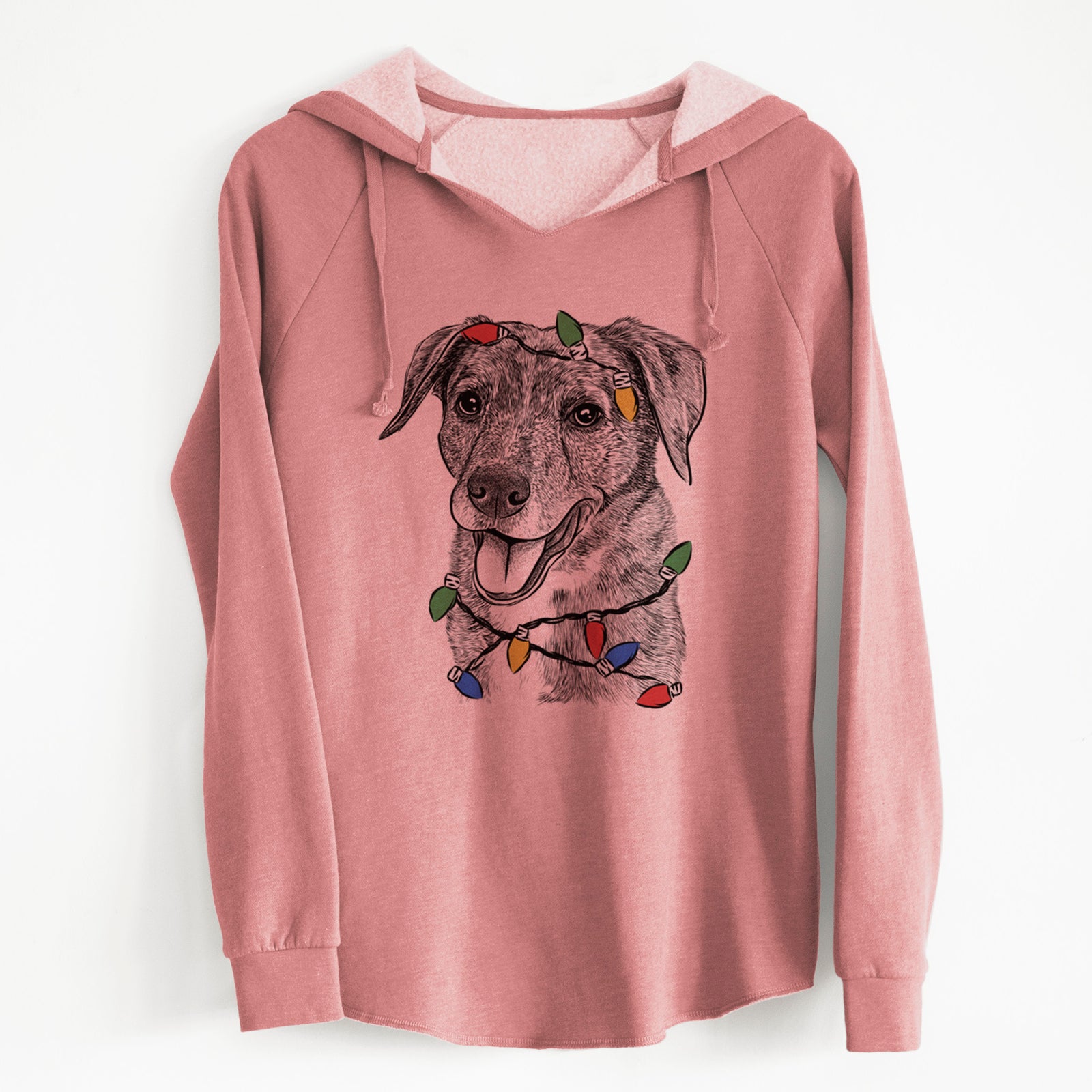 Christmas Lights Wally the Mixed Breed - Cali Wave Hooded Sweatshirt
