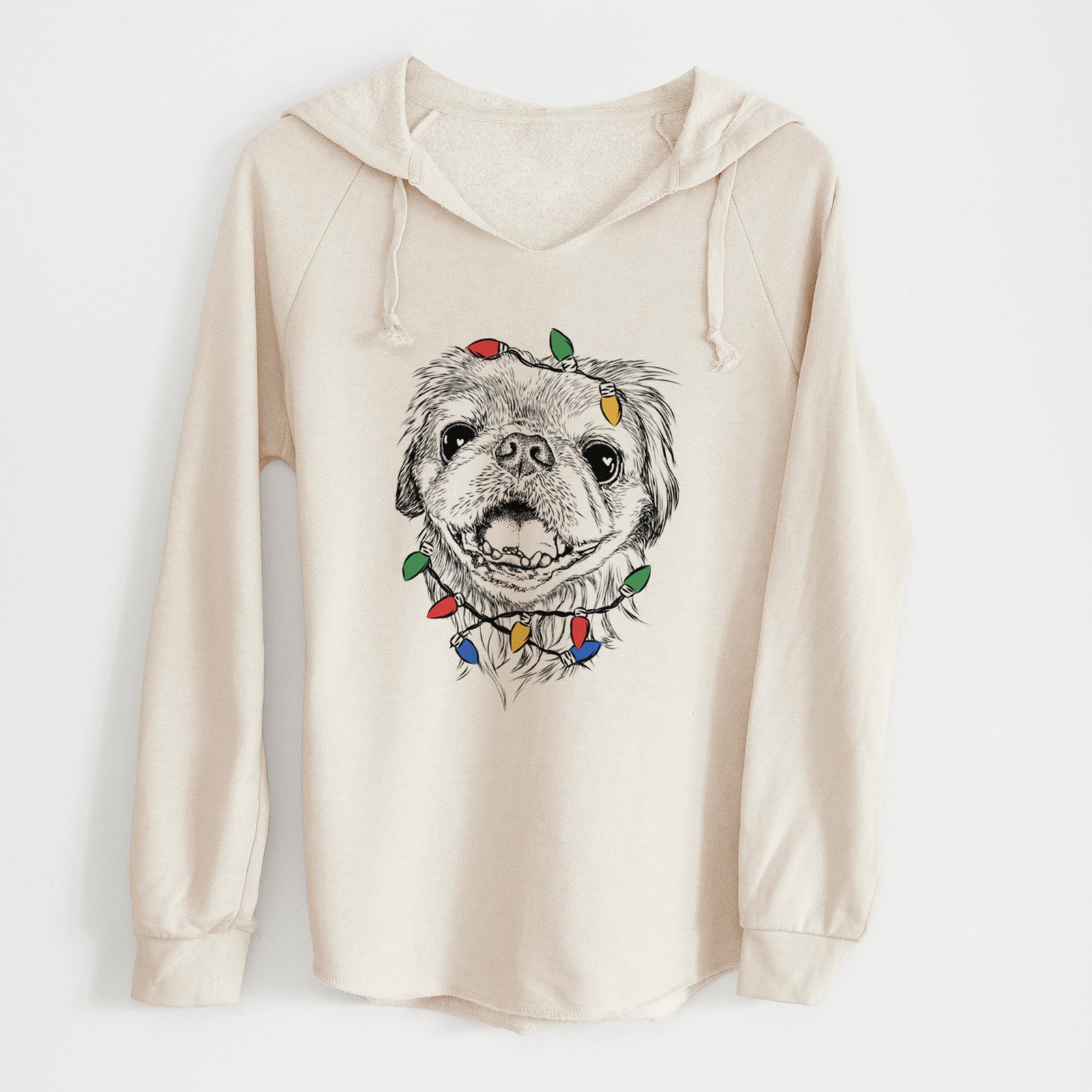 Christmas Lights Wally the Pekingese - Cali Wave Hooded Sweatshirt