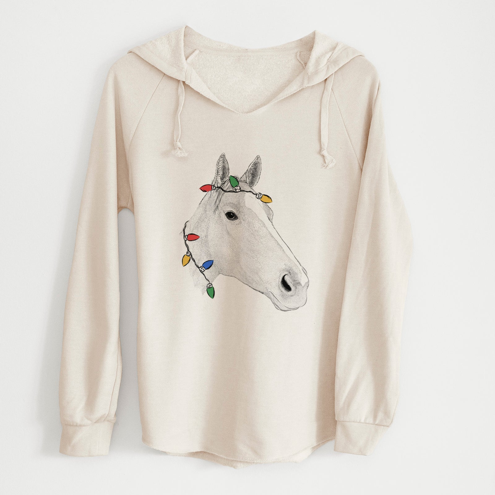 Christmas Lights Westley the Horse - Cali Wave Hooded Sweatshirt