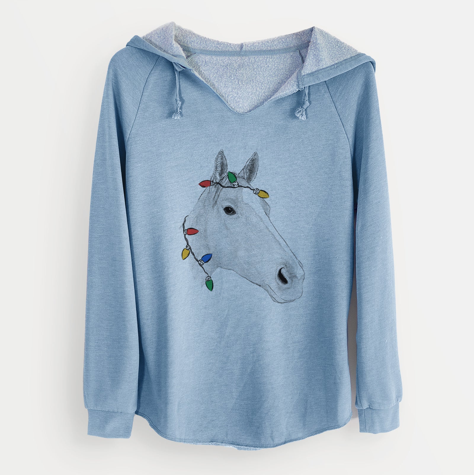 Christmas Lights Westley the Horse - Cali Wave Hooded Sweatshirt