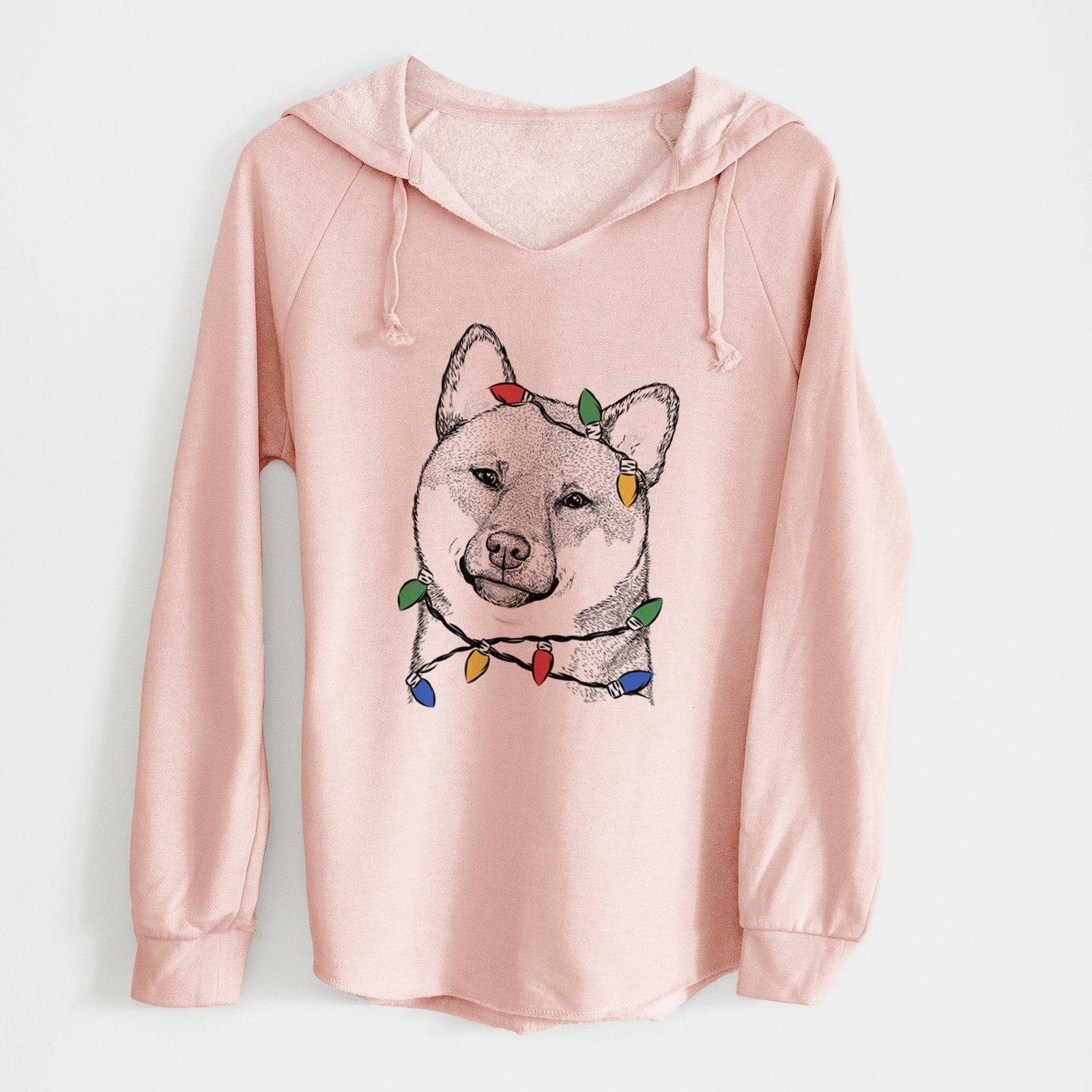Christmas Lights Yakuza the Shiba Inu - Cali Wave Hooded Sweatshirt